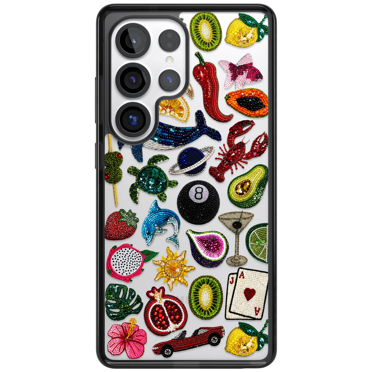 Beaded Mix Samsung S25 Ultra / Samsung S26 Ultra Impact Black Phone Case front