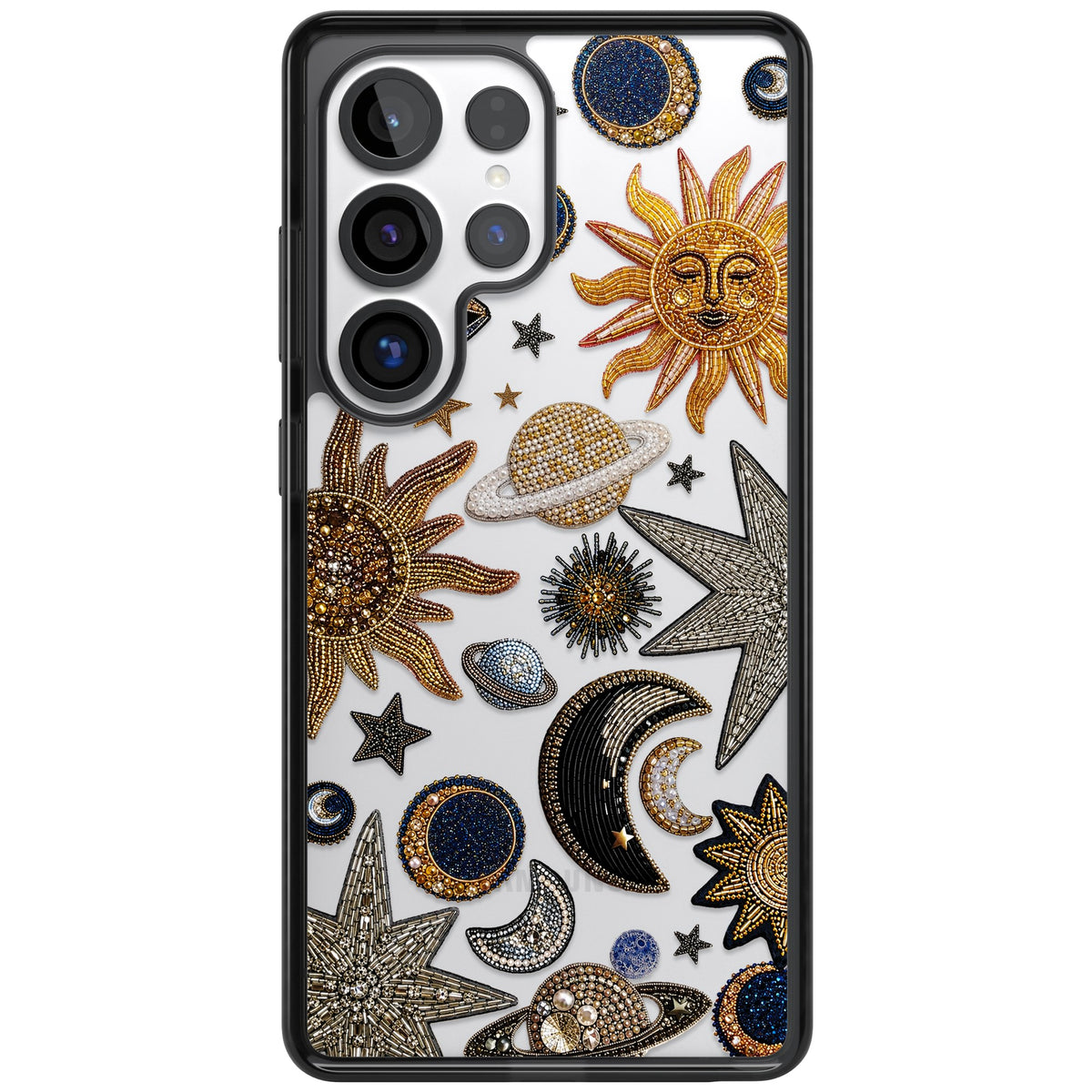 Beaded Cosmos Samsung S25 Ultra / Samsung S26 Ultra Impact Black Phone Case front