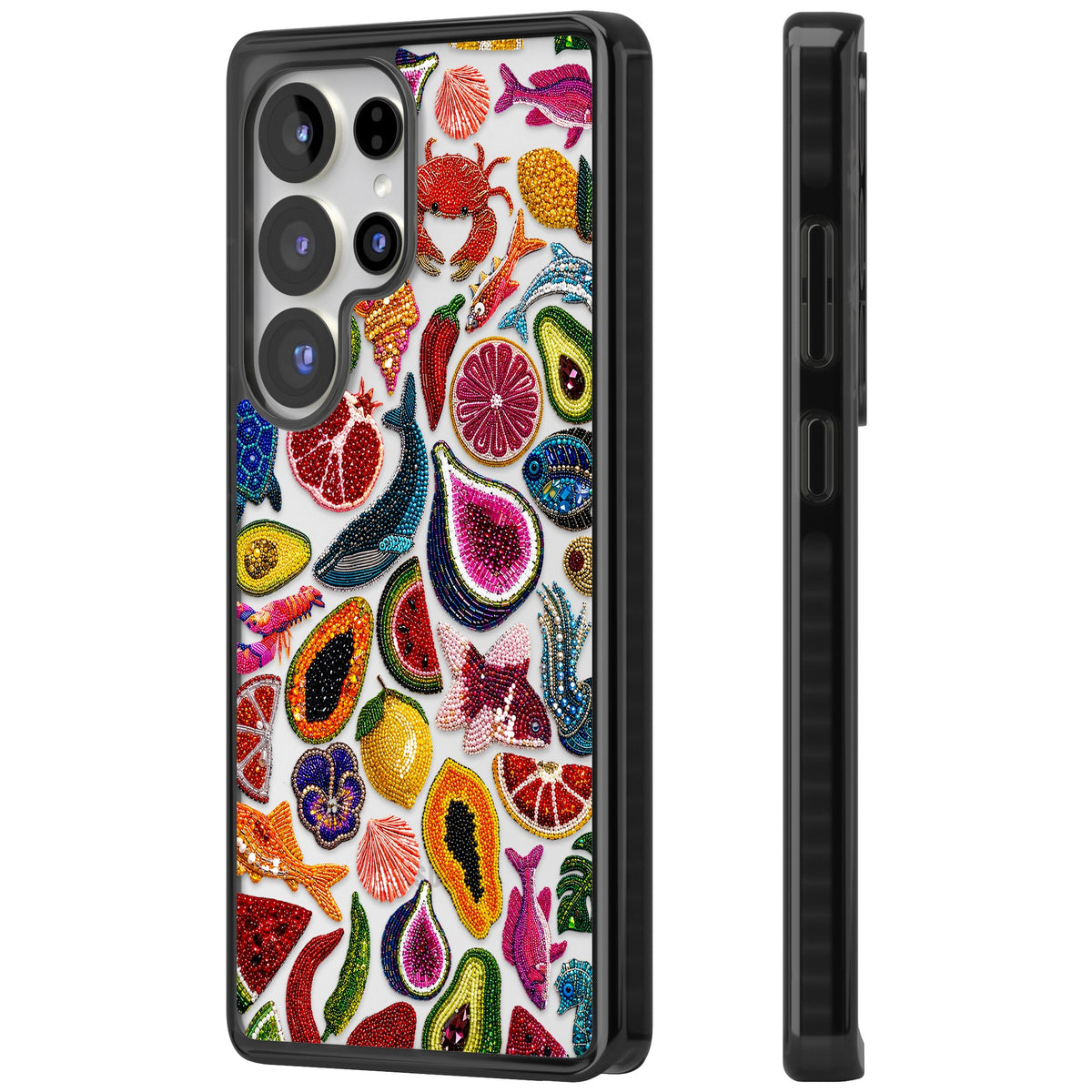 Beaded Tropic Samsung S25 Ultra / Samsung S26 Ultra Impact Black Phone Case side