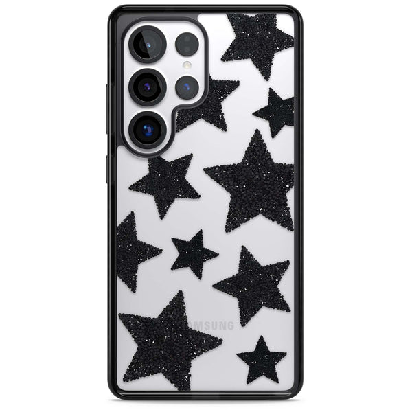 Beaded Black Stars