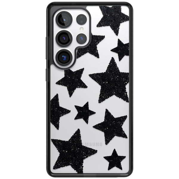 Beaded Black Stars