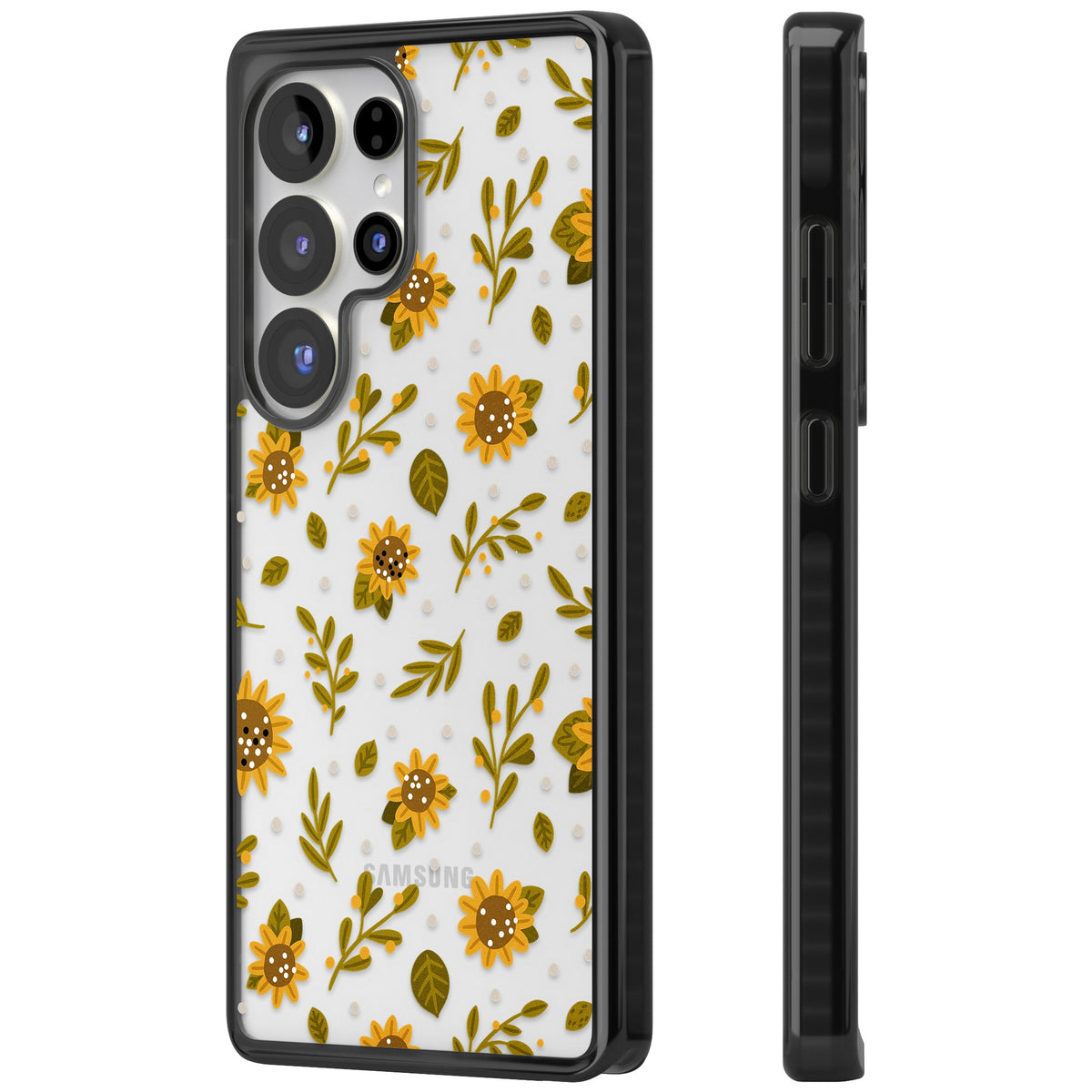 Bees & Sunflowers Samsung S25 Ultra / Samsung S26 Ultra Impact Black Phone Case side