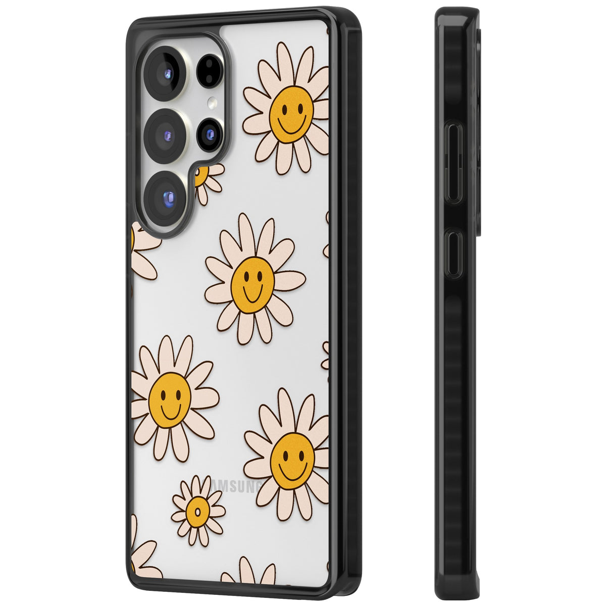 Daisy Faces Samsung S25 Ultra / Samsung S26 Ultra Impact Black Phone Case side