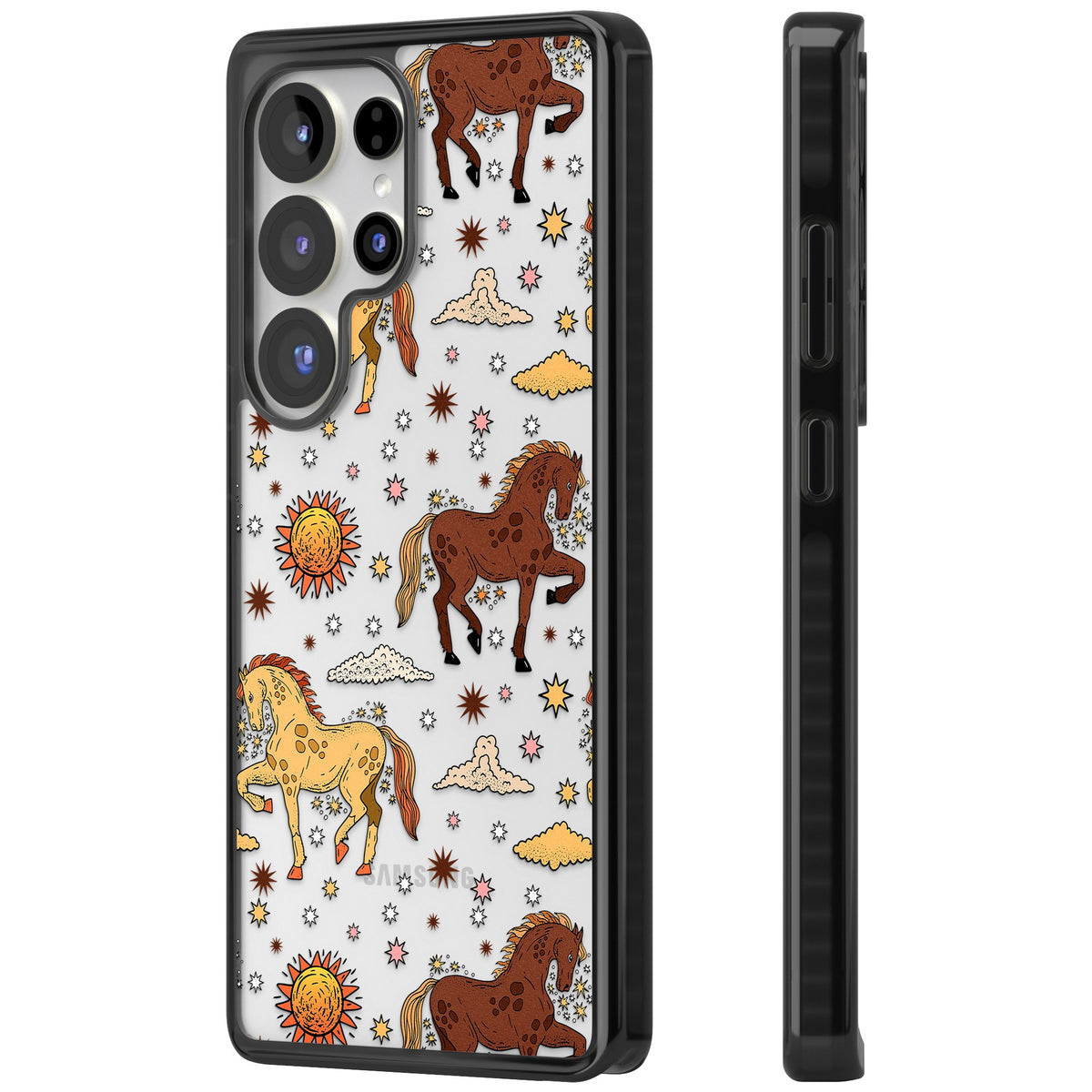 Boho Celestial Wild Horses Samsung S25 Ultra / Samsung S26 Ultra Impact Black Phone Case side