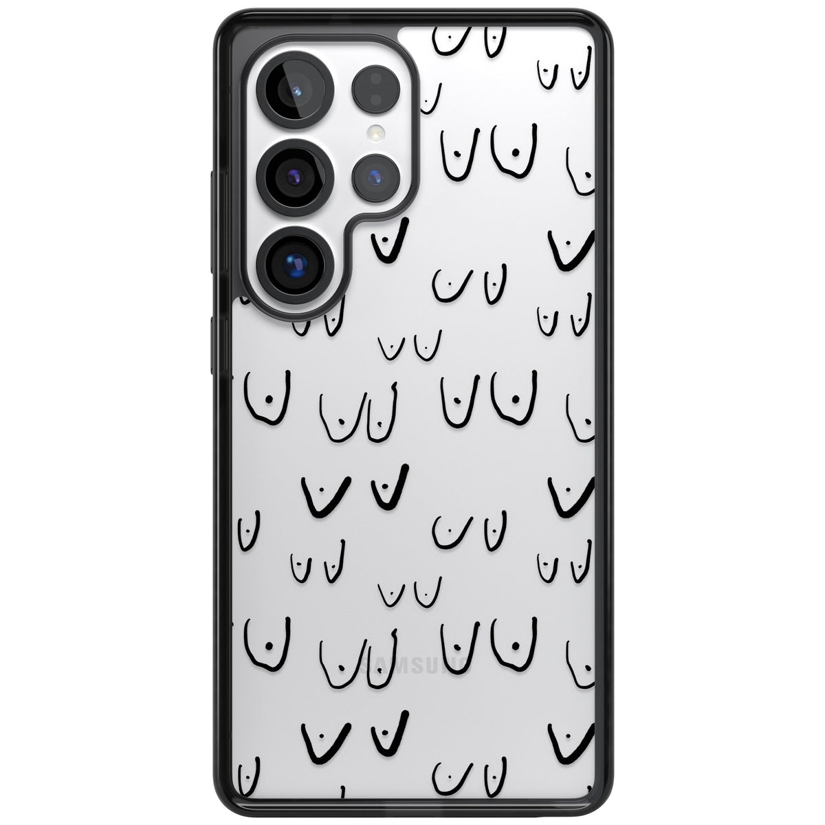 Boob Pattern (Black) Samsung S25 Ultra / Samsung S26 Ultra Impact Black Phone Case front