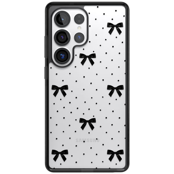 Black Polka Bows