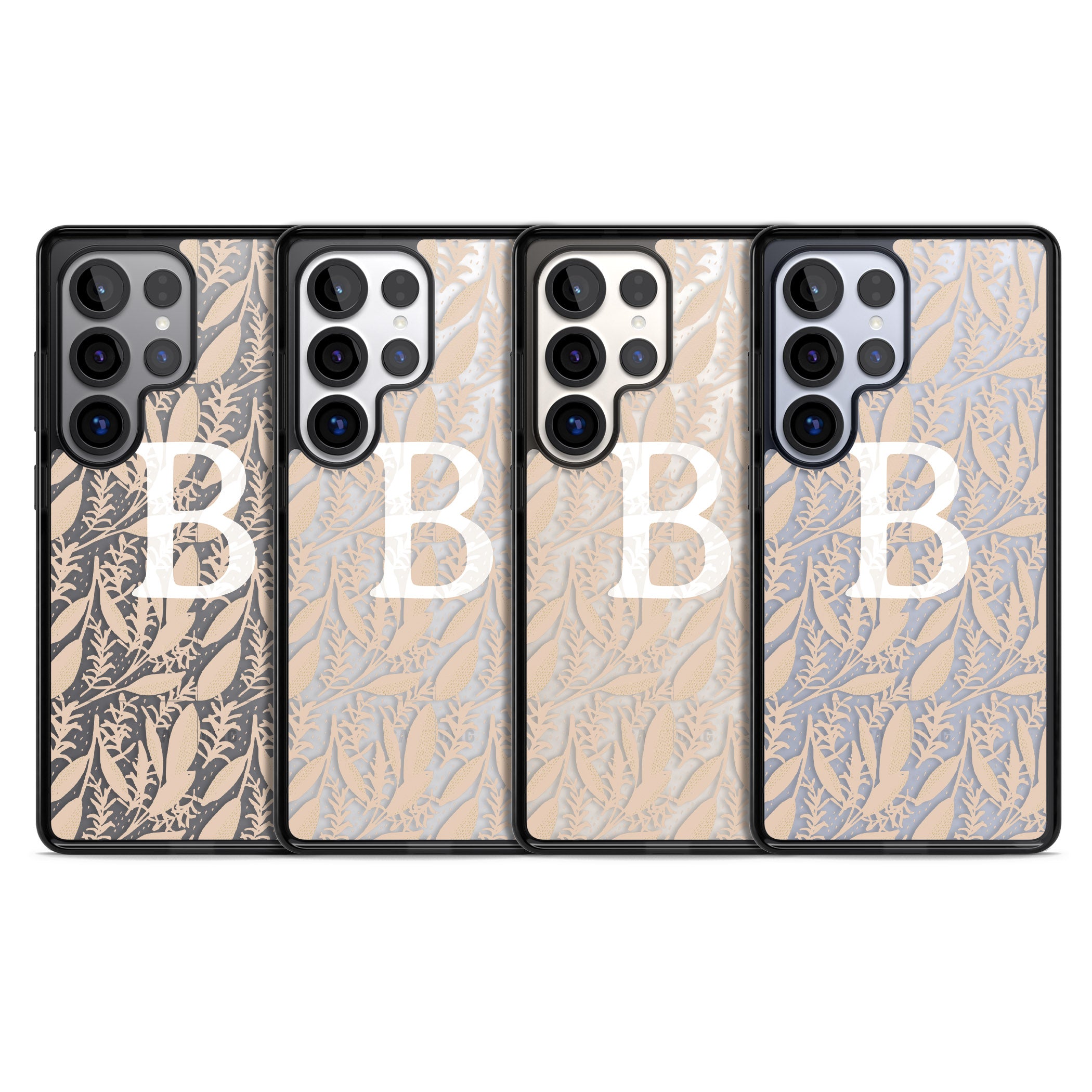 Personalised Monogram Subtle Abstract Floral