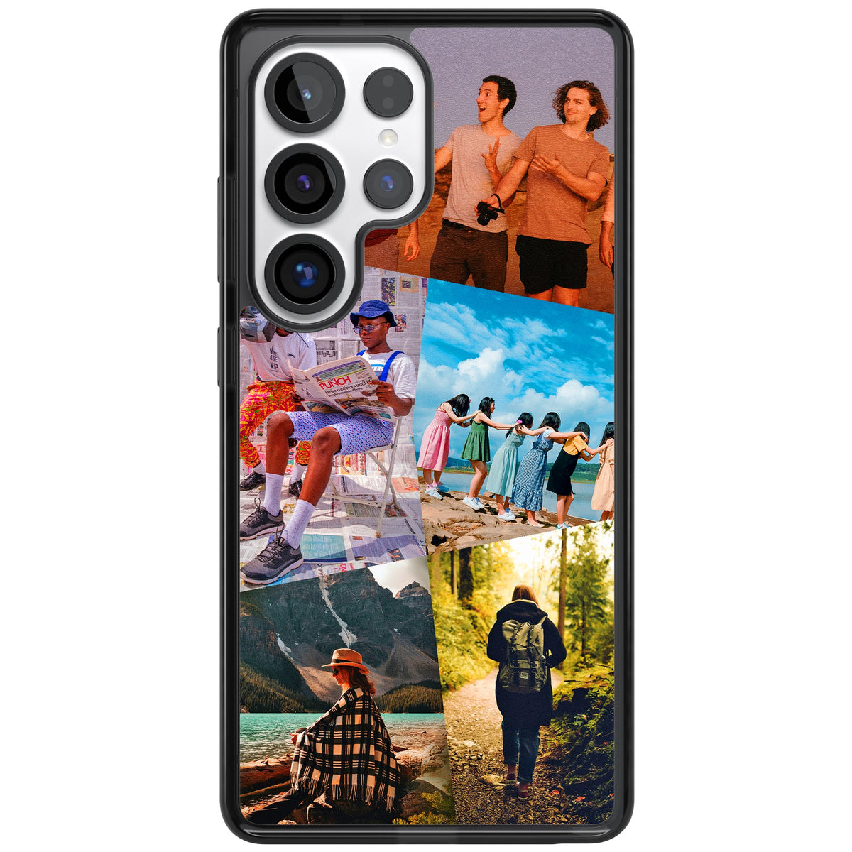 Personalised Abstract Photo Grid Samsung S25 Ultra / Samsung S26 Ultra Impact Black Phone Case front