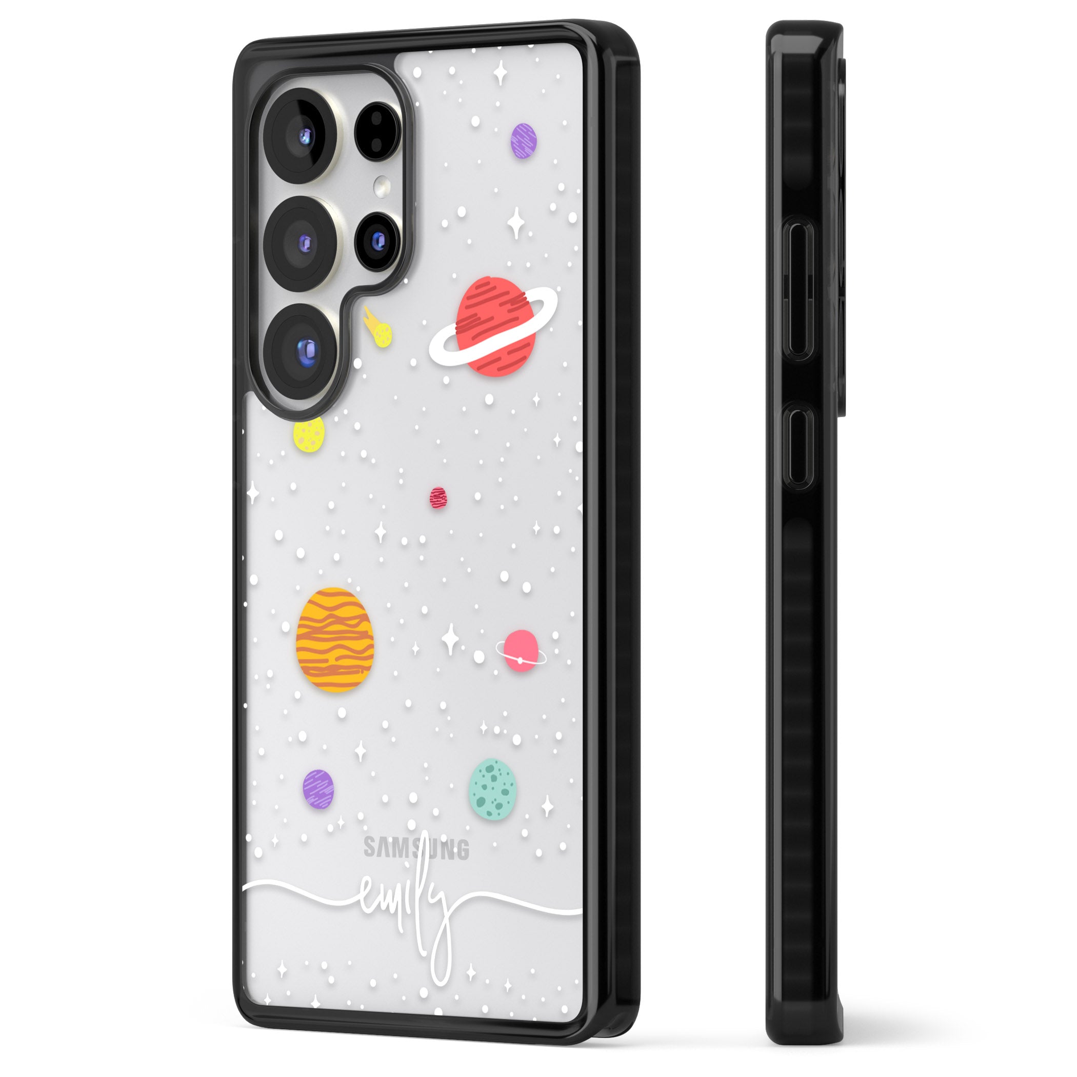 Personalised Cute Cartoon Planet (Clear)