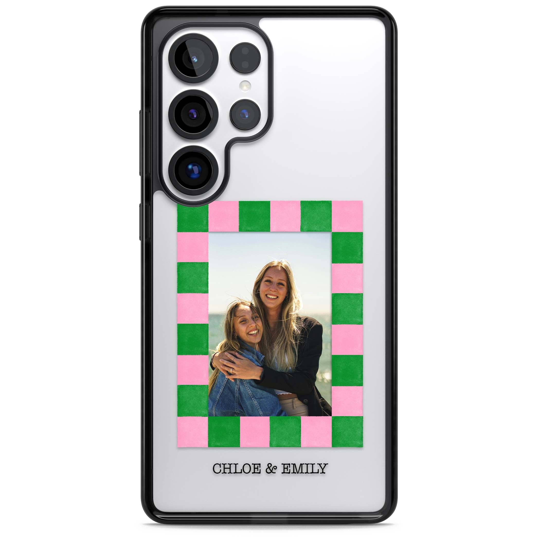 Riviera Check Photo cute iPhone case | Black Impact case for Samsung Galaxy S25 Ultra