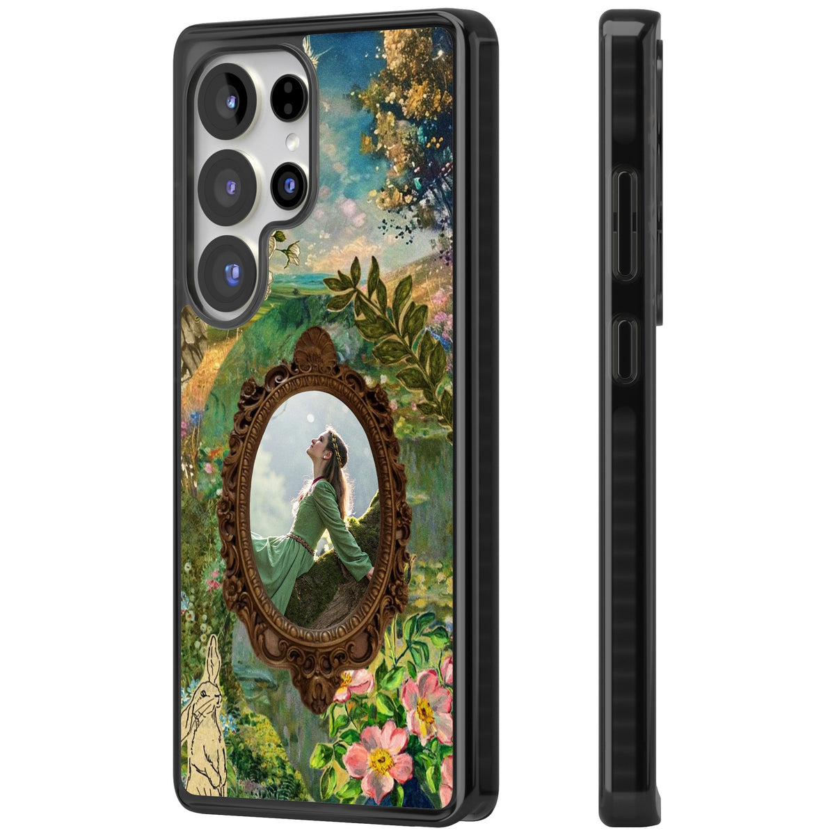 Personalised Meadow Frame Samsung S25 Ultra / Samsung S26 Ultra Impact Black Phone Case side