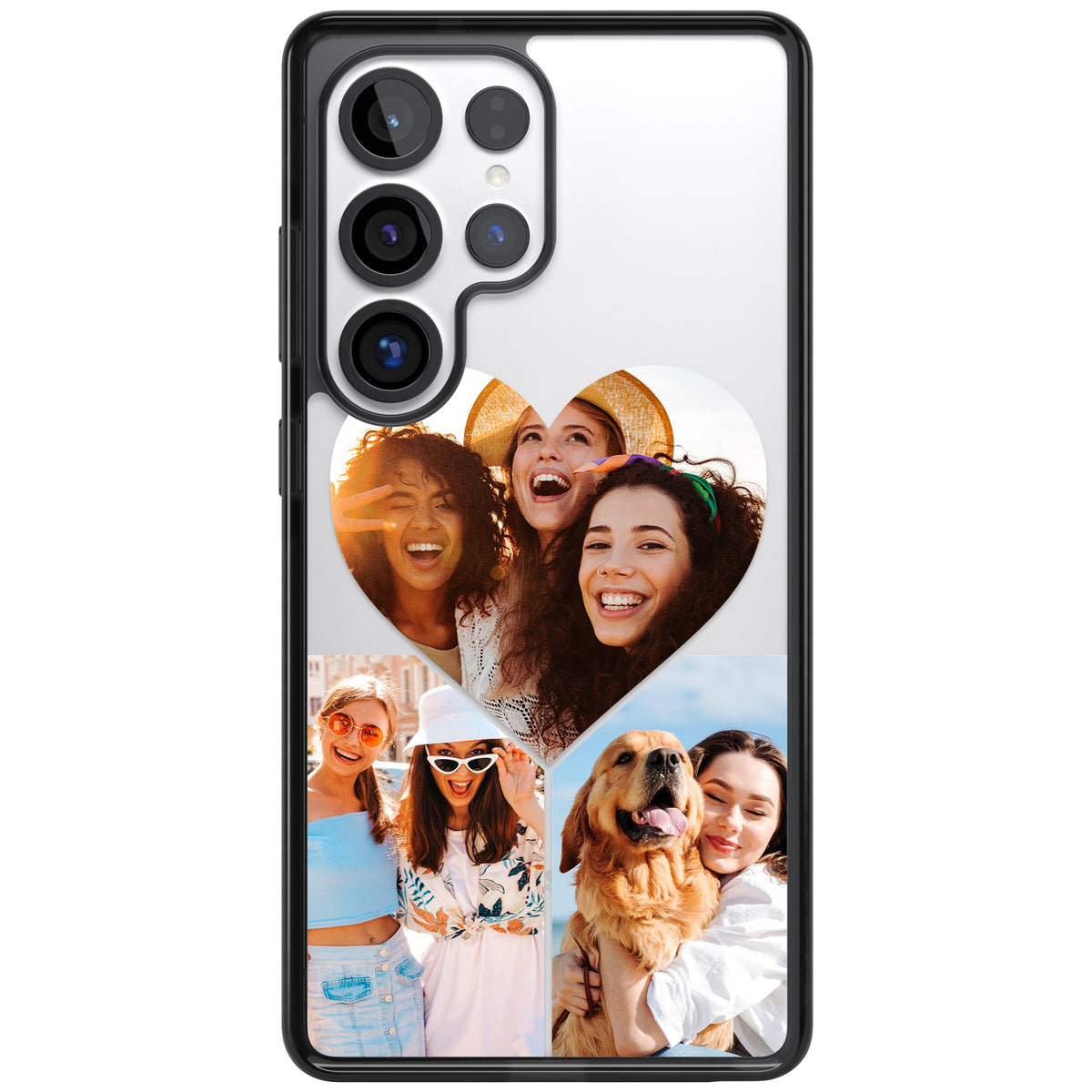 Personalised Heart Photo Samsung S25 Ultra / Samsung S26 Ultra Impact Black Phone Case front