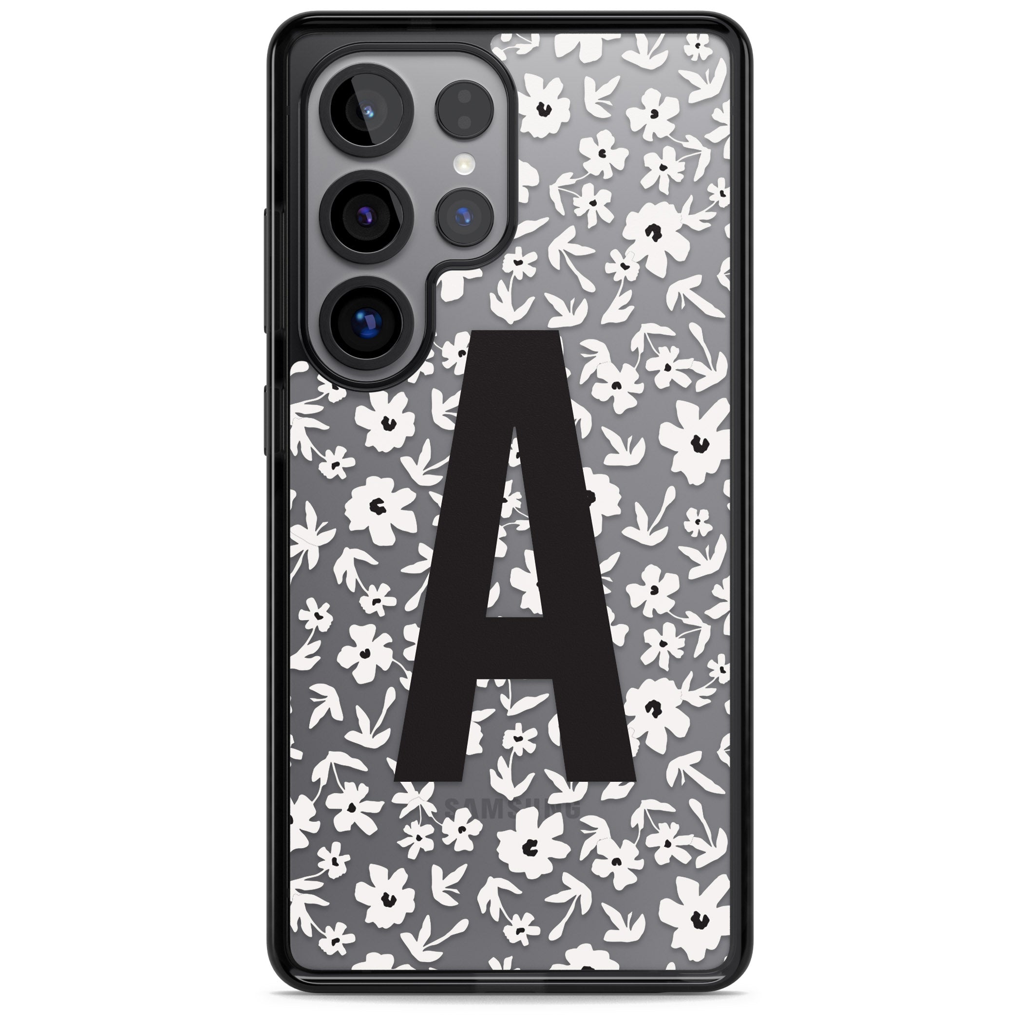Personalised Bold Initial Floral