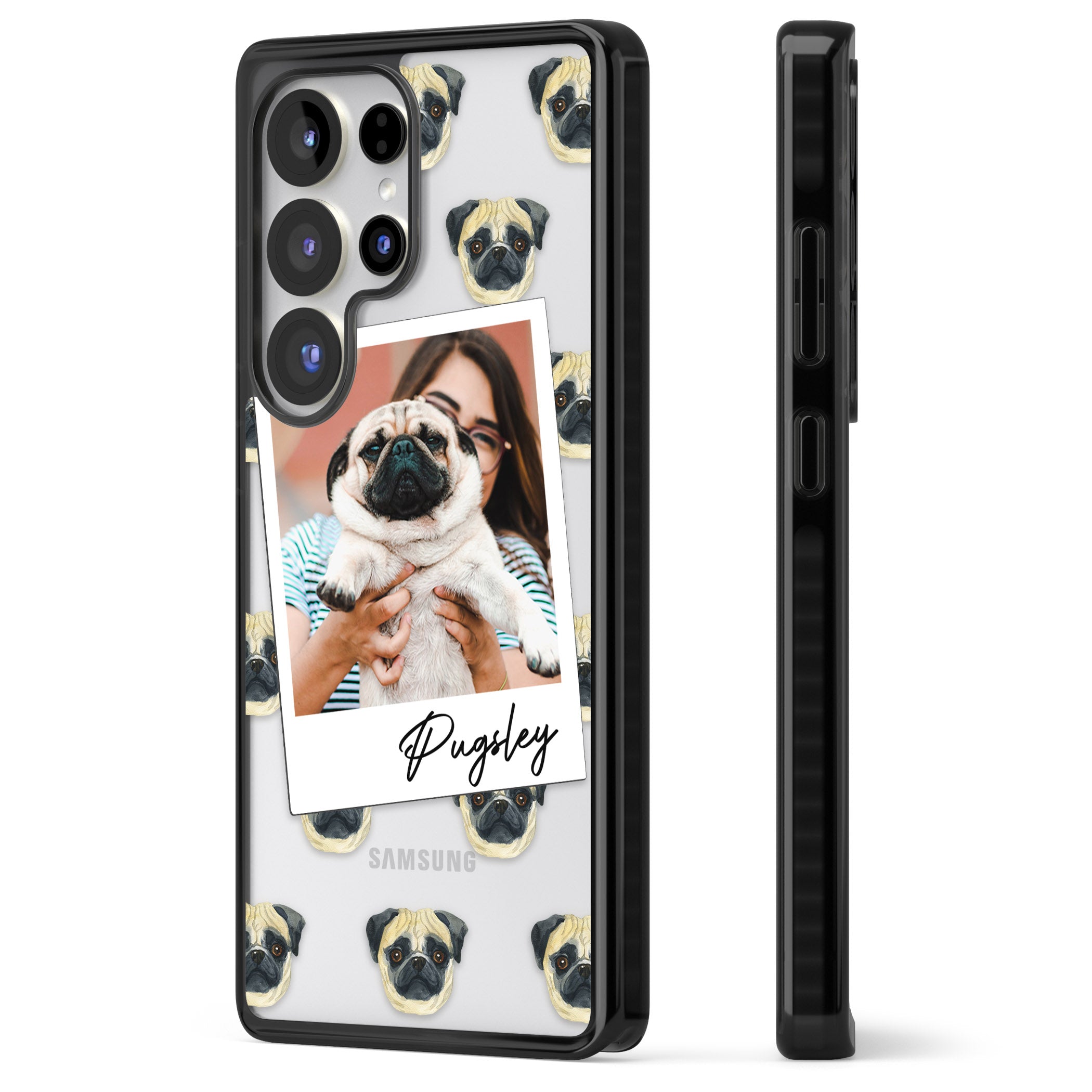 Personalised Pug Instant Camera Photo