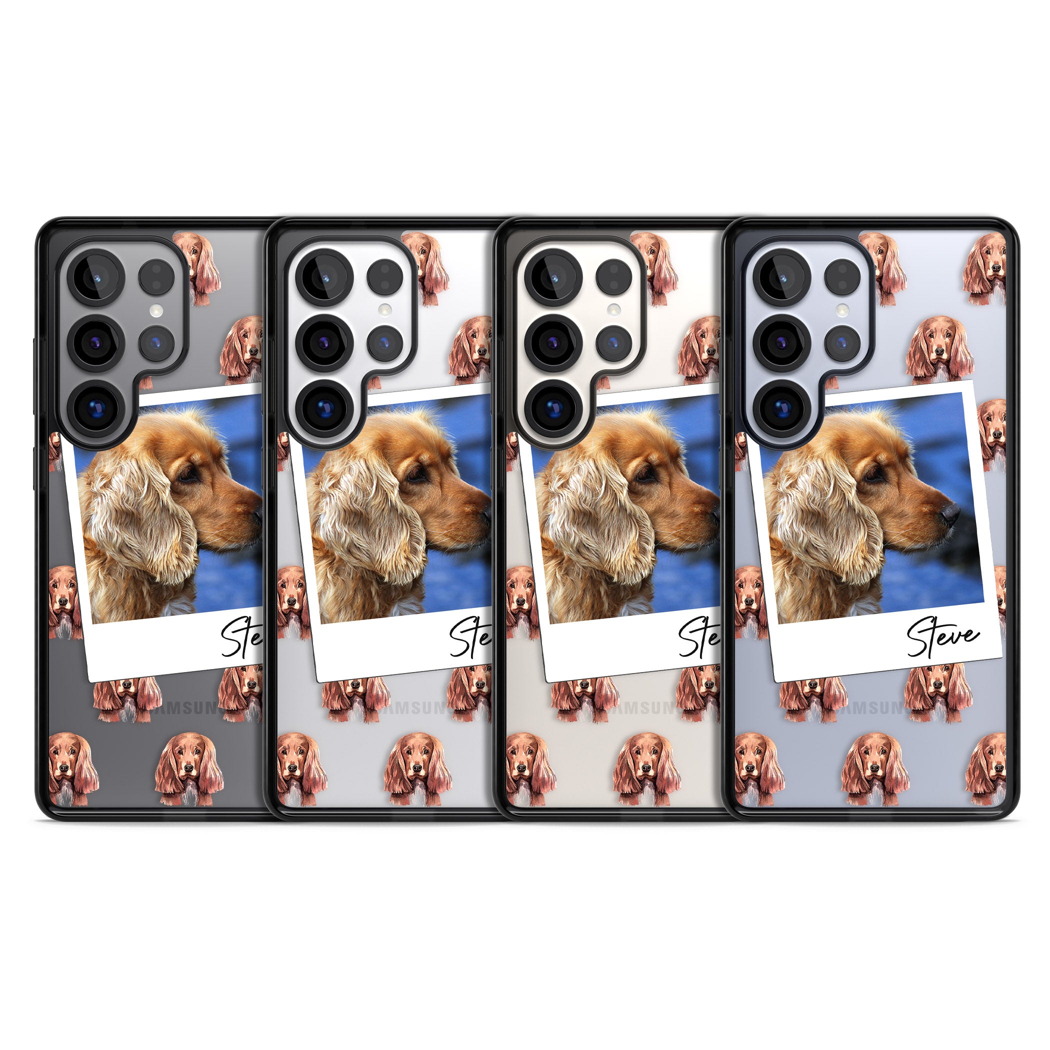 Personalised Cocker Spaniel Instant Camera Photo