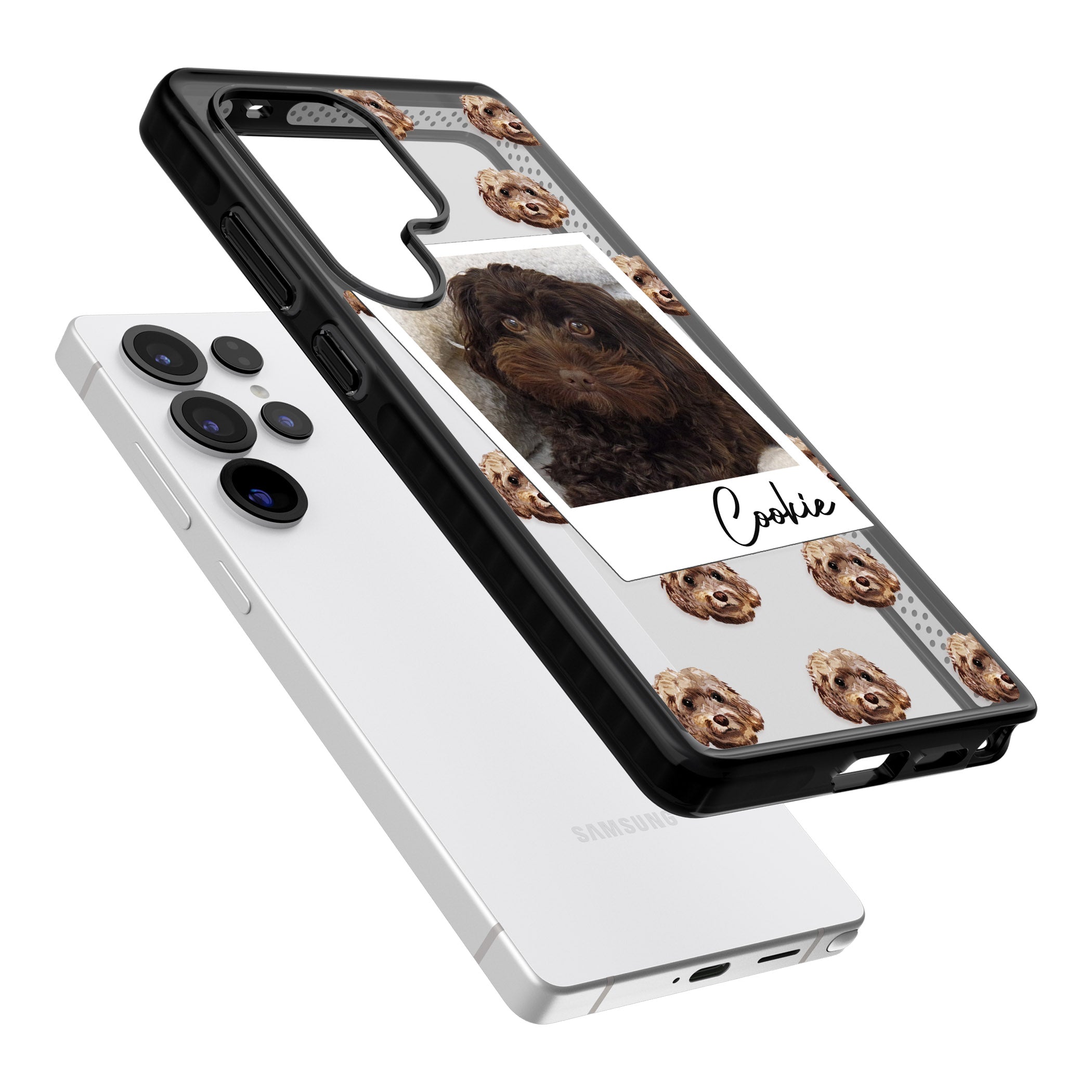 Personalised Brown Cockapoo Instant Camera Photo