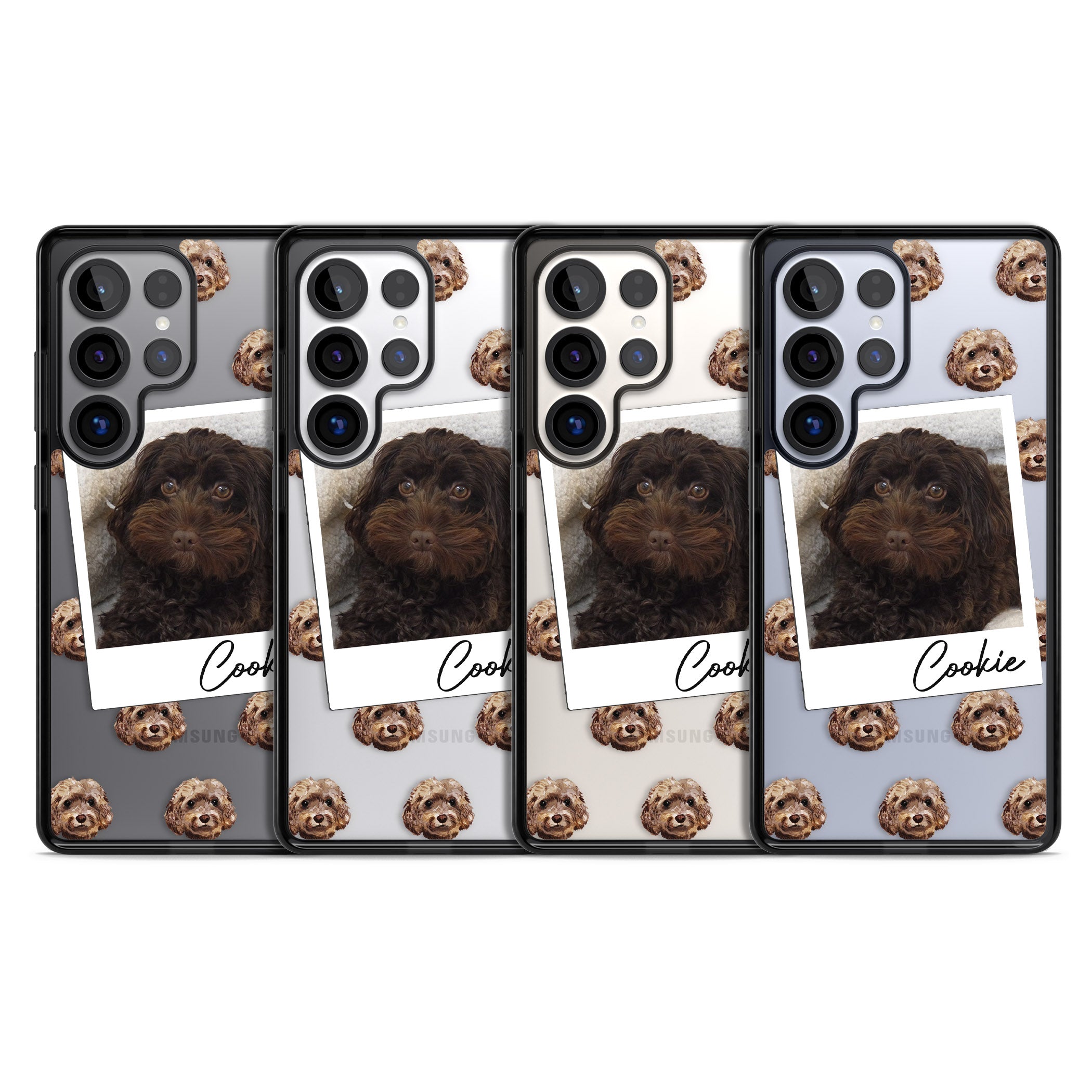 Personalised Brown Cockapoo Instant Camera Photo