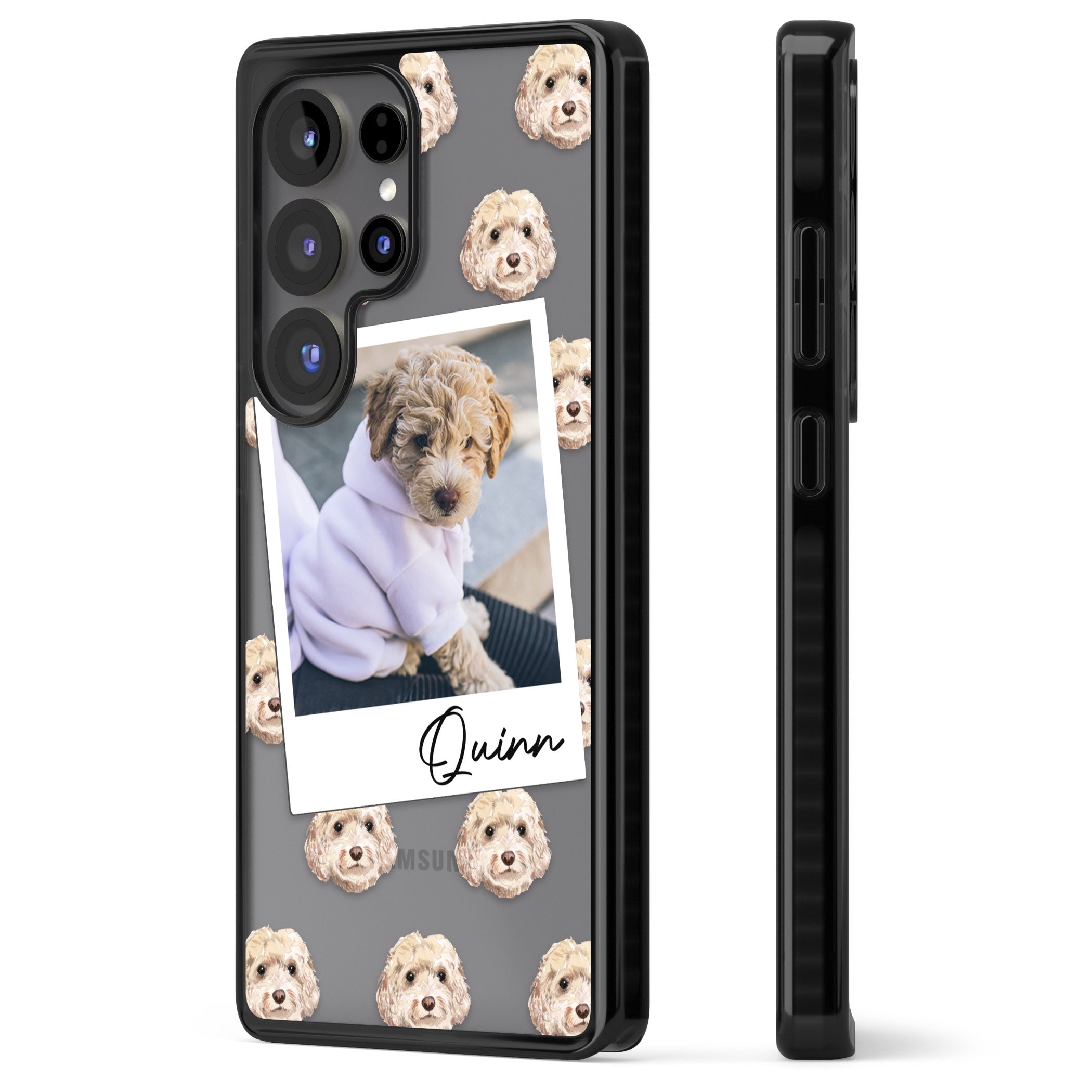 Personalised Cream Cockapoo Instant Camera Photo