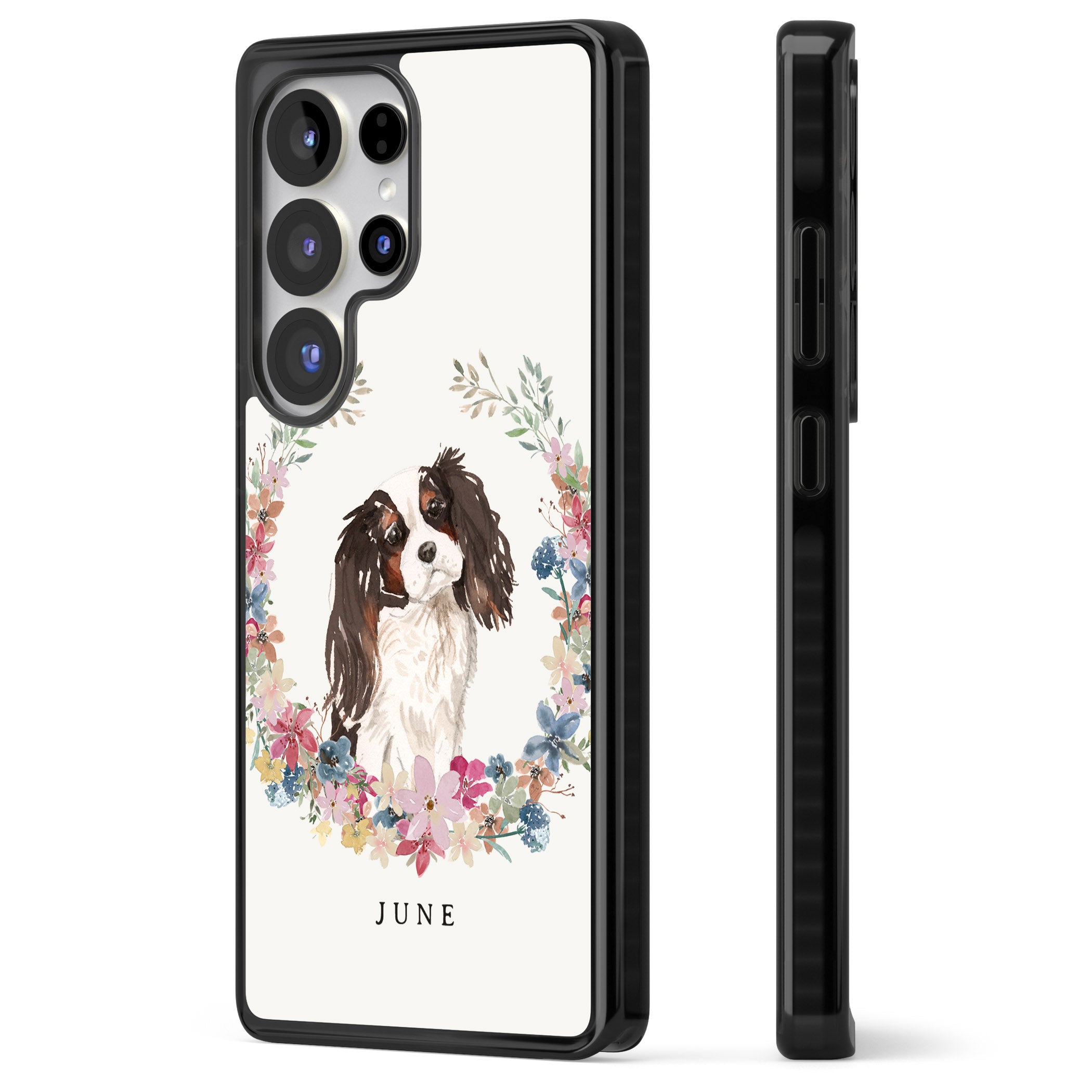 Personalised King Charles Floral Portrait