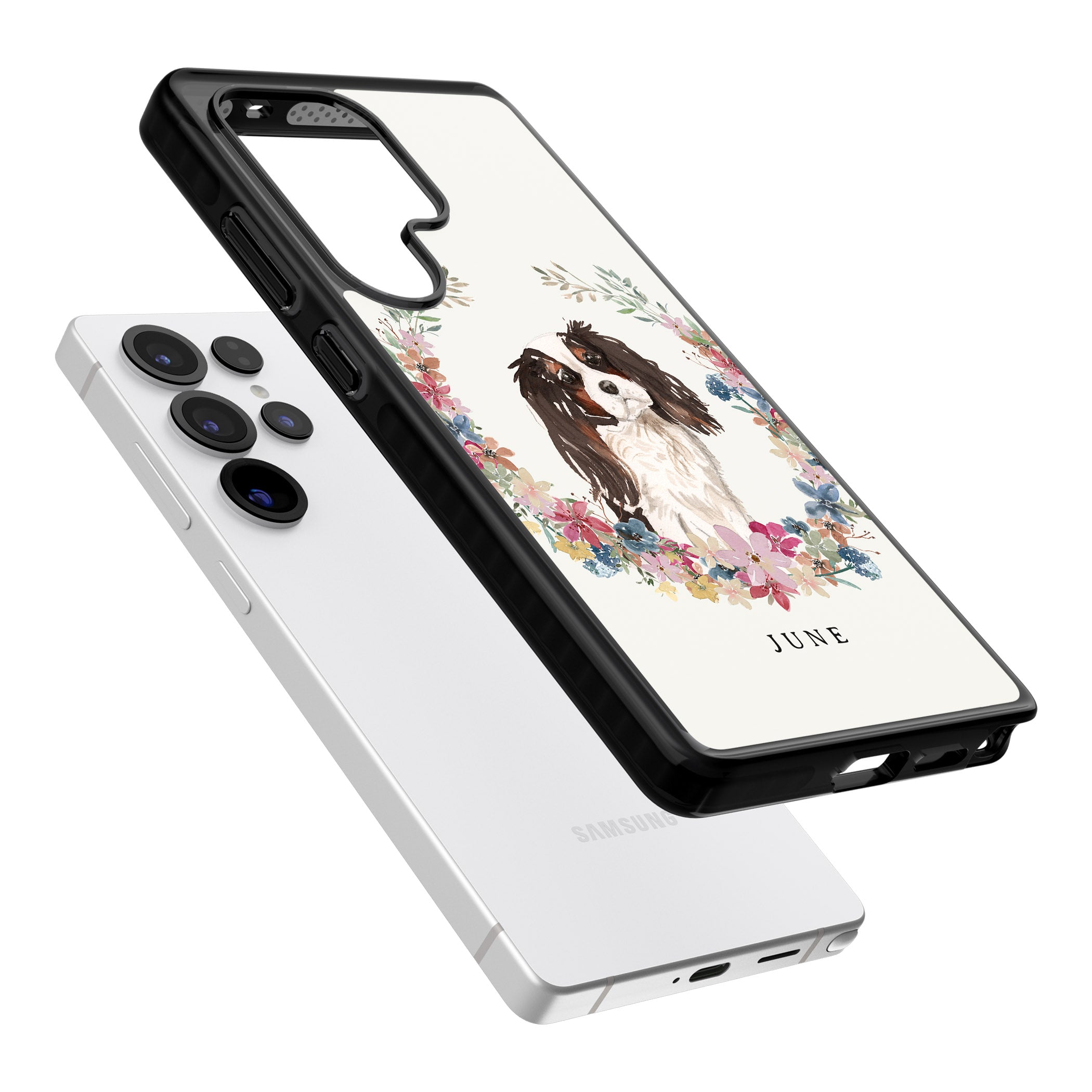 Personalised King Charles Floral Portrait