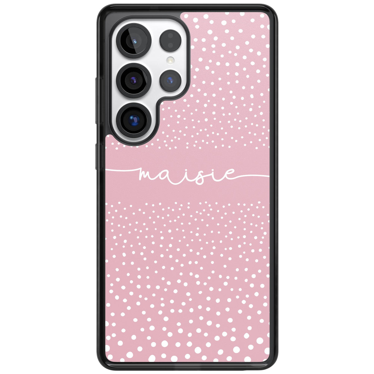 Personalised Pink Dots Samsung S25 Ultra / Samsung S26 Ultra Impact Black Phone Case front