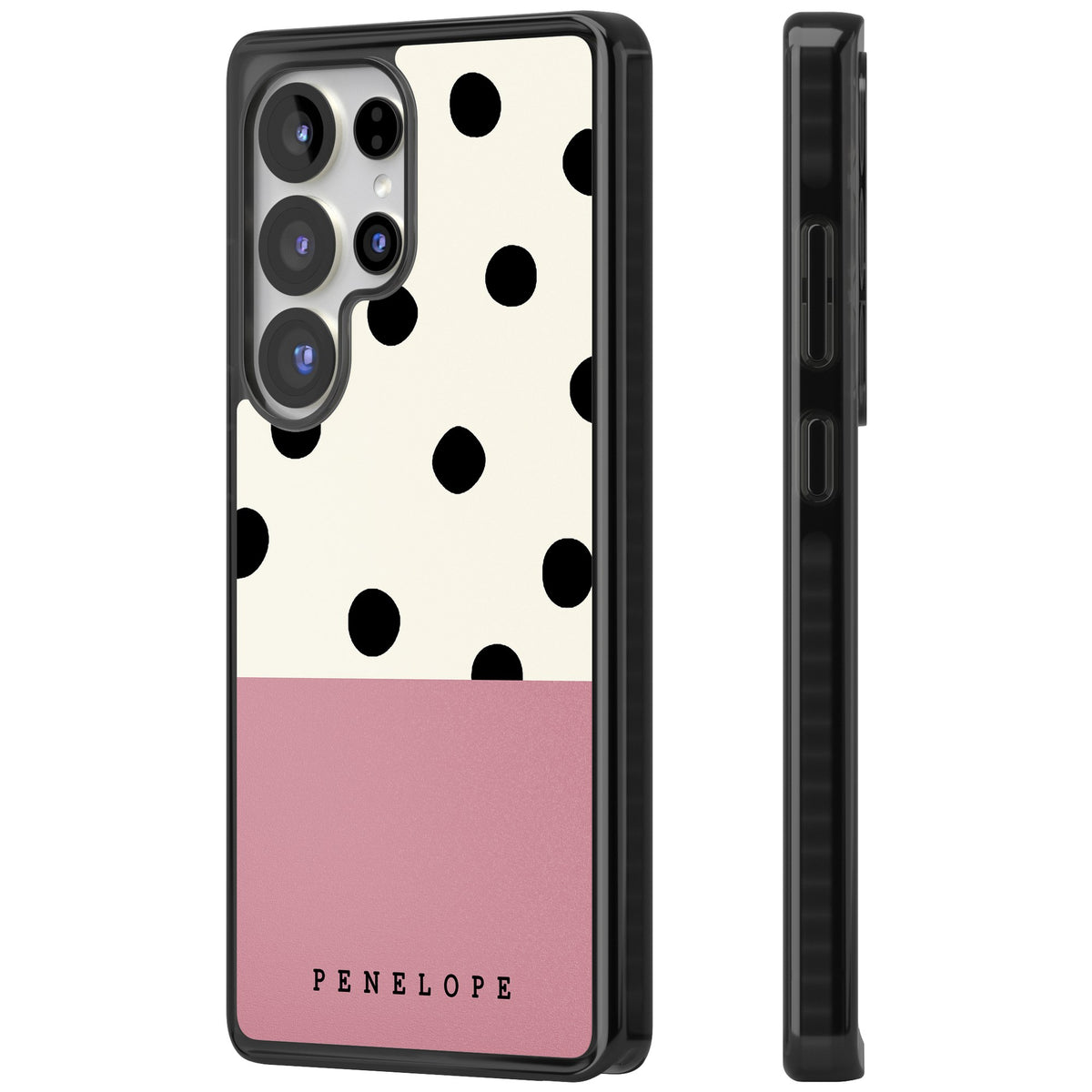 Penelope's Dots Samsung S25 Ultra / Samsung S26 Ultra Impact Black Phone Case side