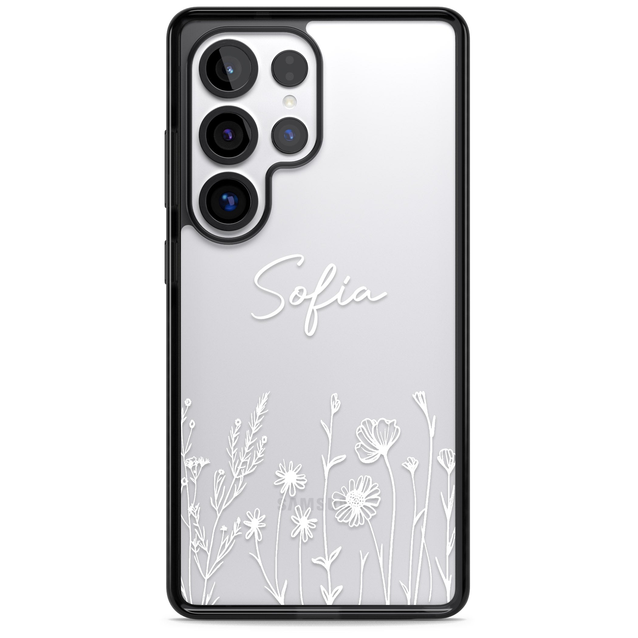 Personalised White Wildflowers