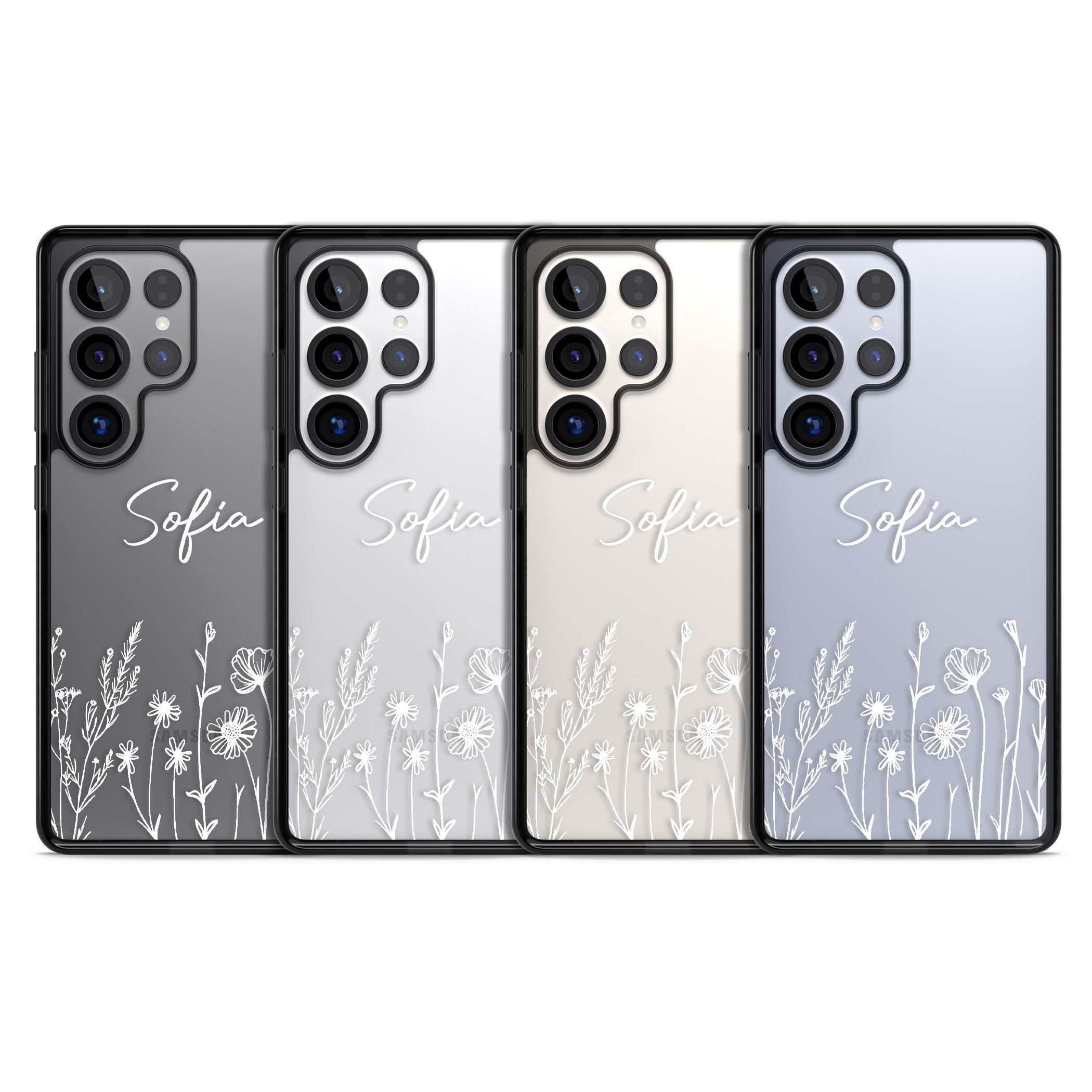 Personalised White Wildflowers