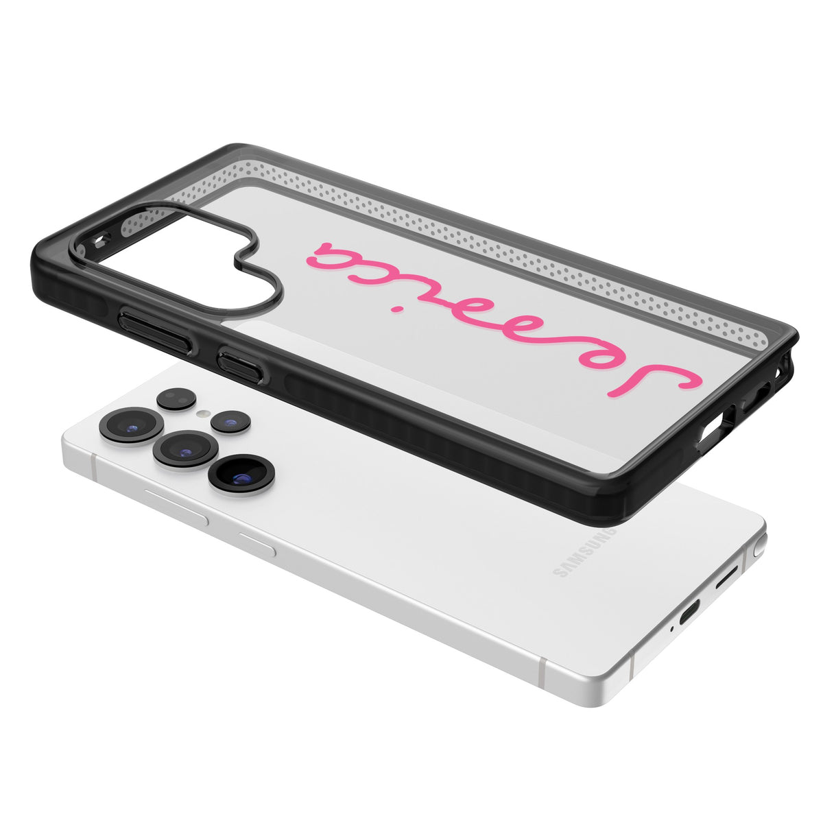 Personalised Summer Name Samsung S25 Ultra / Samsung S26 Ultra Impact Black Phone Case angled
