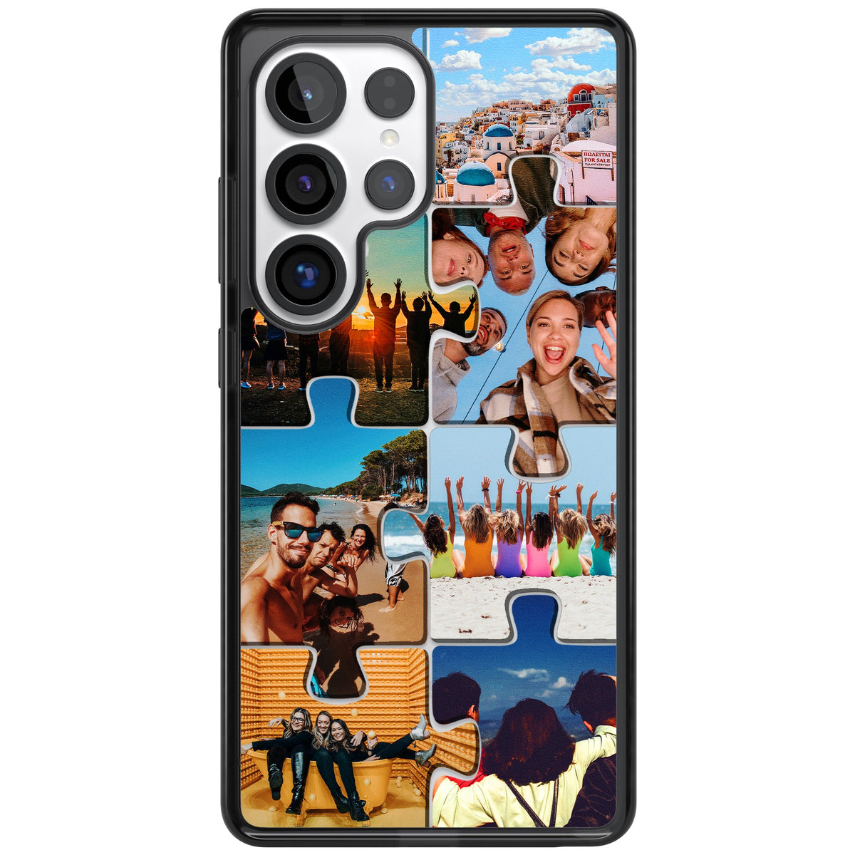 Personalised Jigsaw Photo Grid Samsung S25 Ultra / Samsung S26 Ultra Impact Black Phone Case front