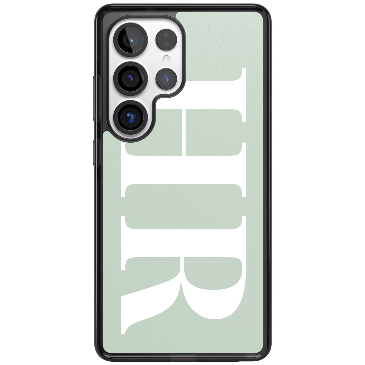 Personalised White & Seafoam Letters Samsung S25 Ultra / Samsung S26 Ultra Impact Black Phone Case front