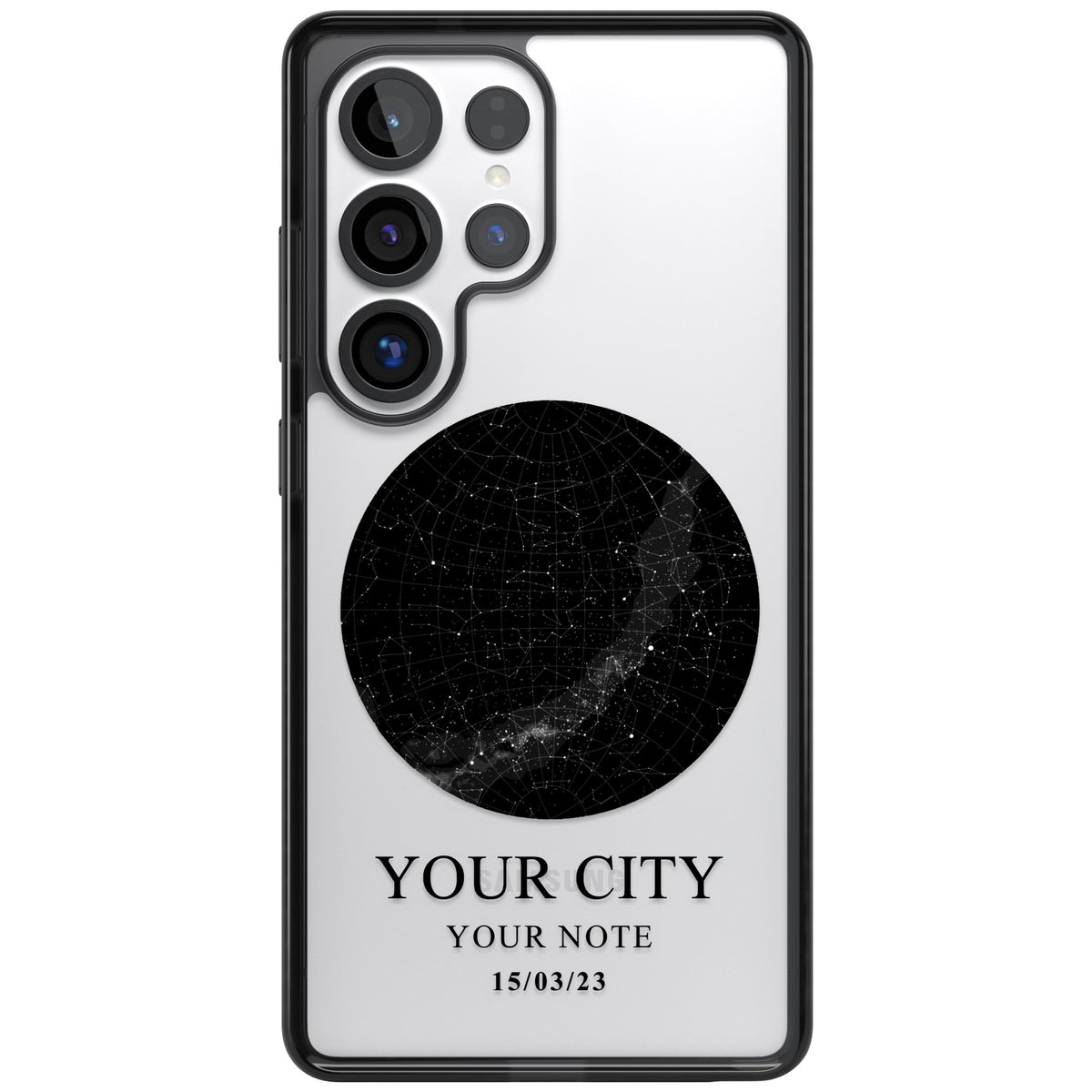 Personalised Star Map Samsung S25 Ultra / Samsung S26 Ultra Impact Black Phone Case front