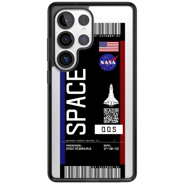 Personalised Nasa Boarding Pass (Dark)