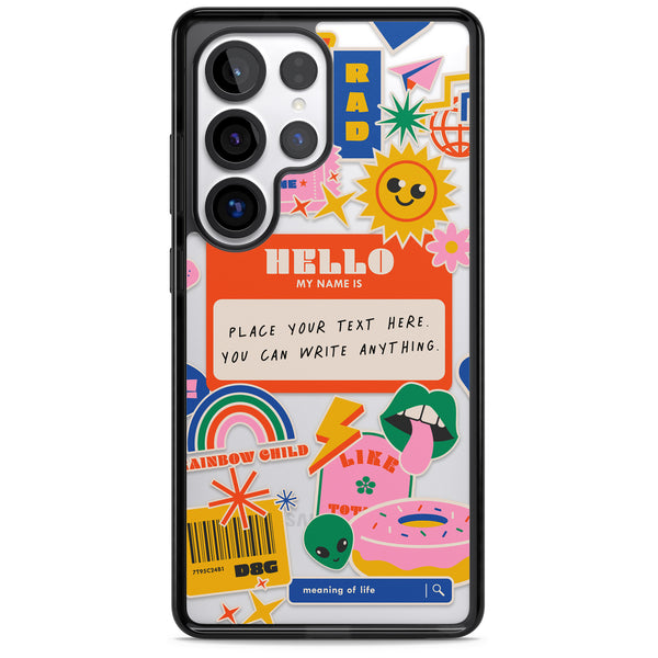 Personalised Retro Nametag Sticker