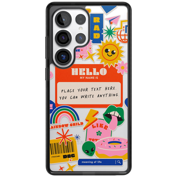 Personalised Retro Nametag Sticker