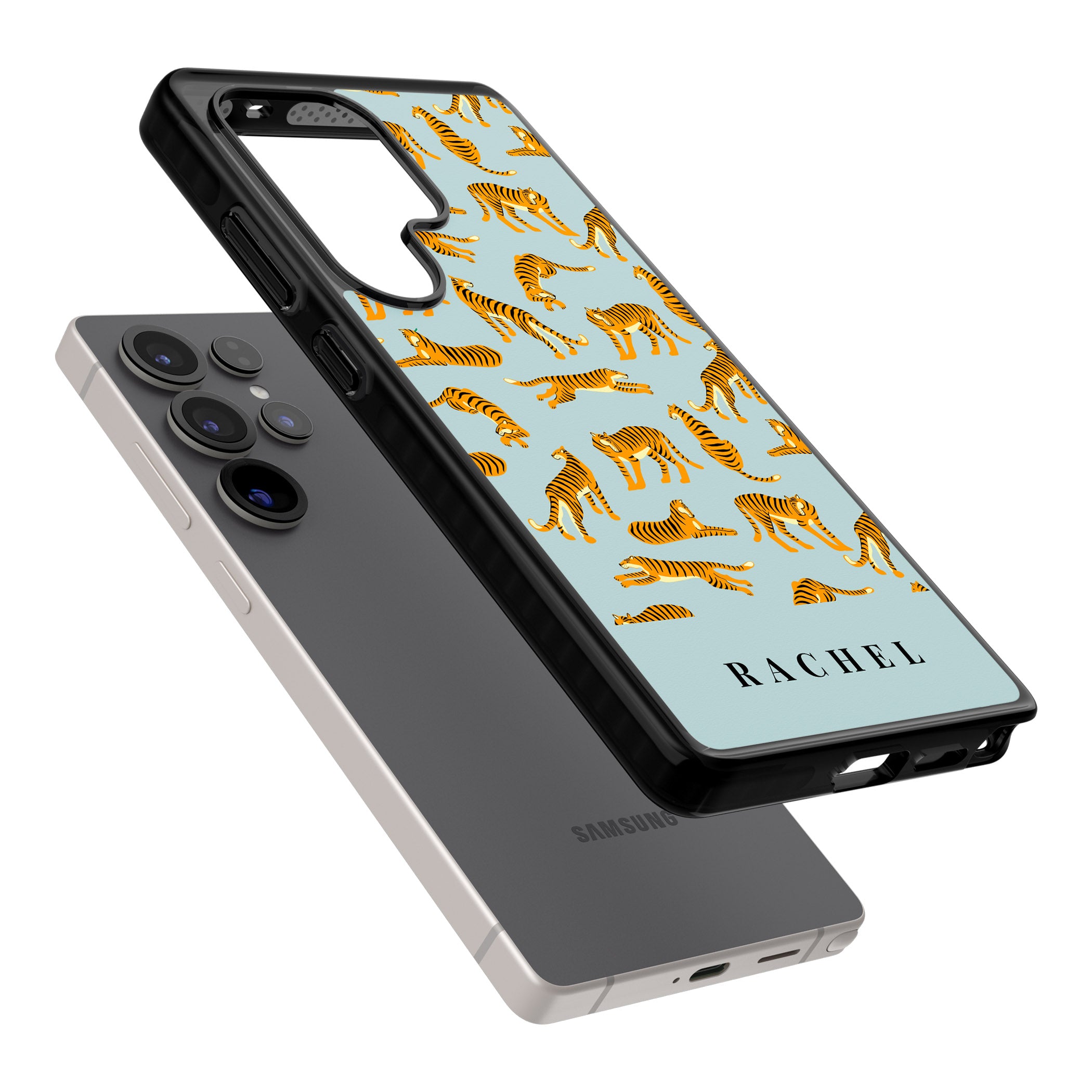 Personalised Turquoise Tiger Pattern