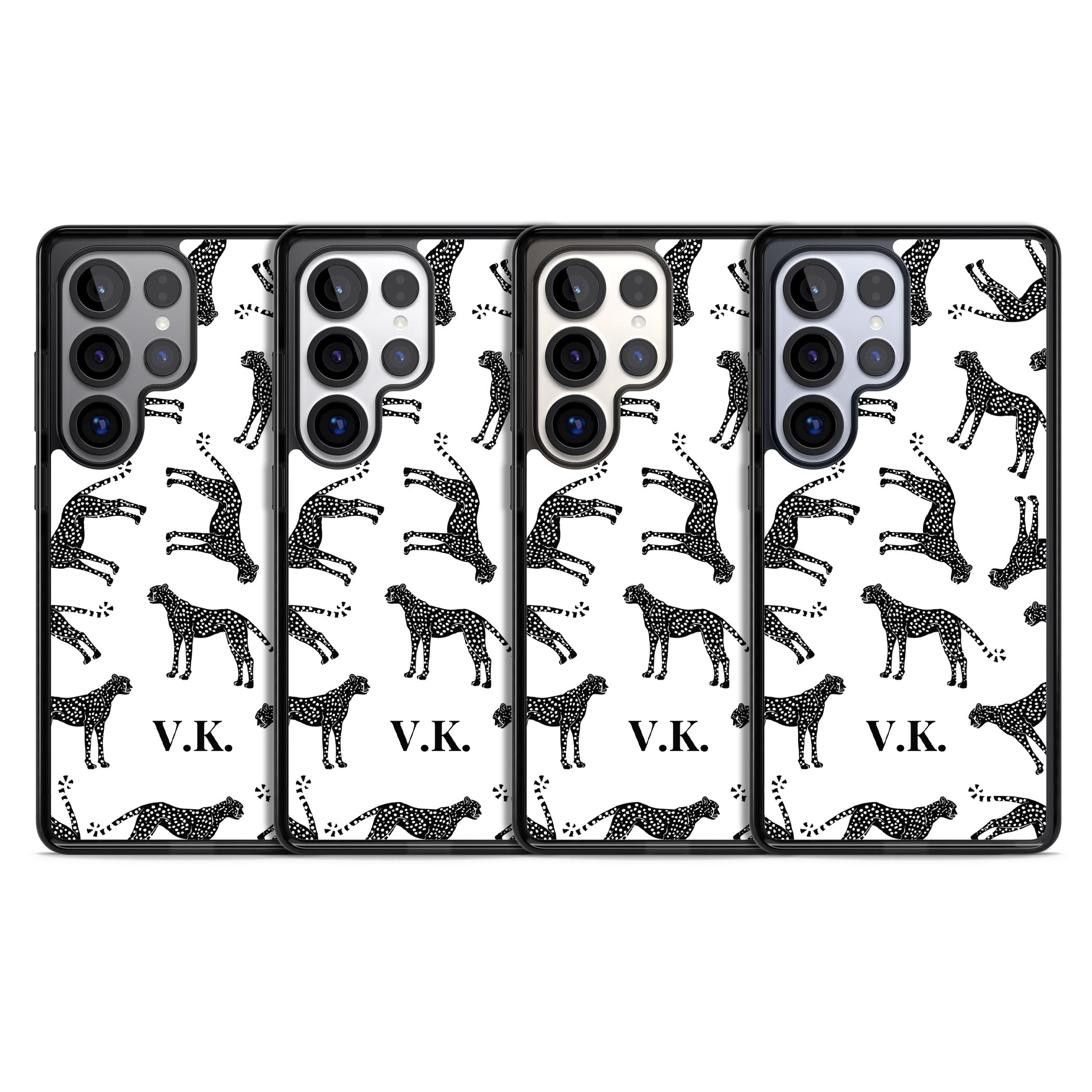 Personalised Black & White Cheetah Pattern