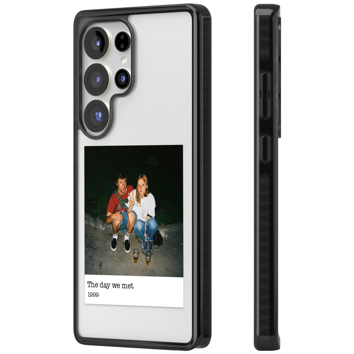 Personalised Photo Memory Samsung S25 Ultra / Samsung S26 Ultra Impact Black Phone Case side