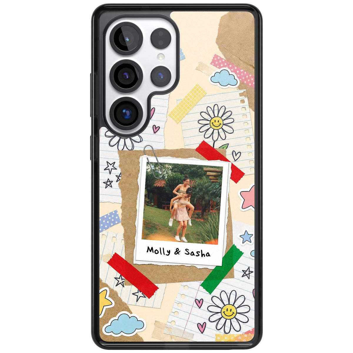 Personalised Scrapbook Photo Samsung S25 Ultra / Samsung S26 Ultra Impact Black Phone Case front