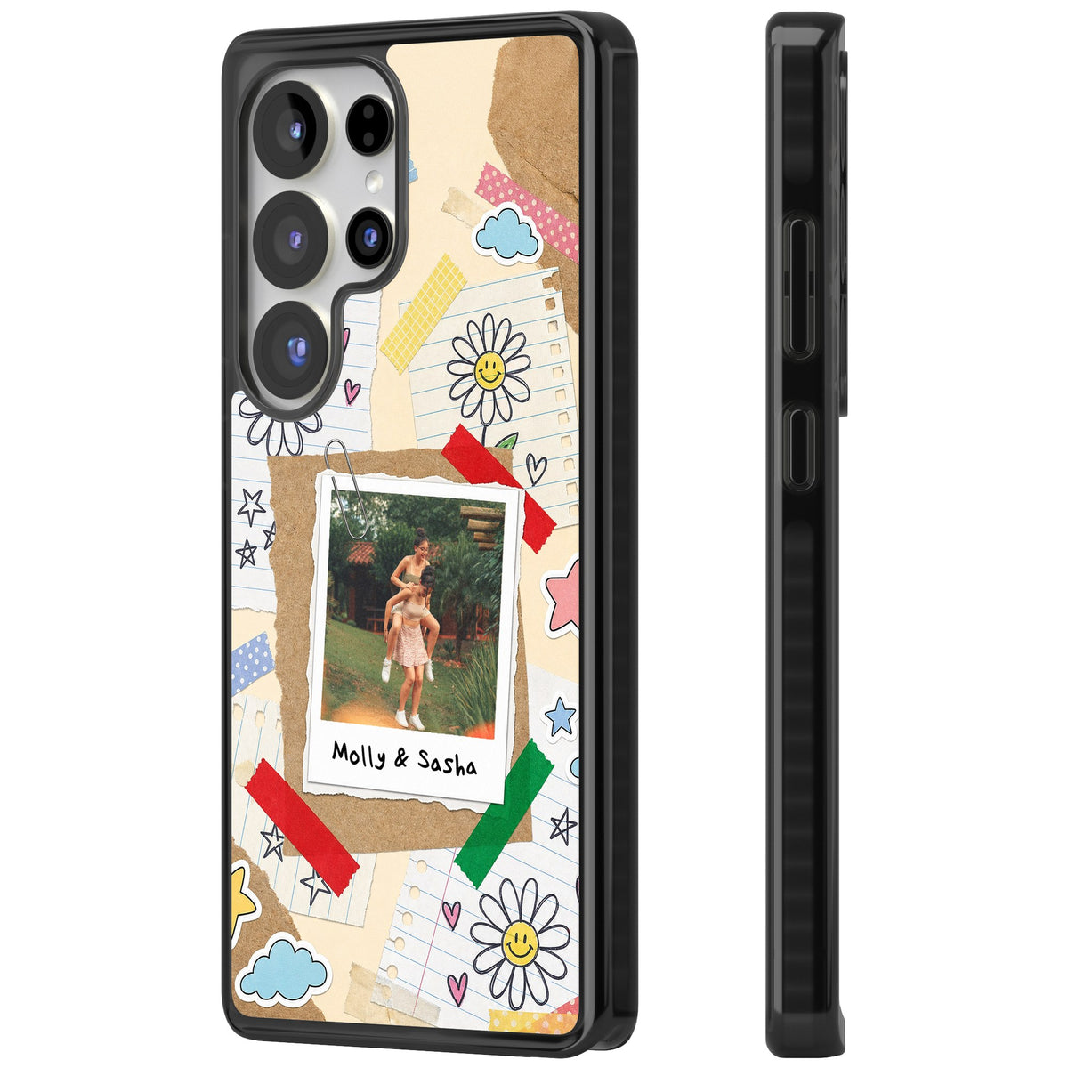 Personalised Scrapbook Photo Samsung S25 Ultra / Samsung S26 Ultra Impact Black Phone Case side