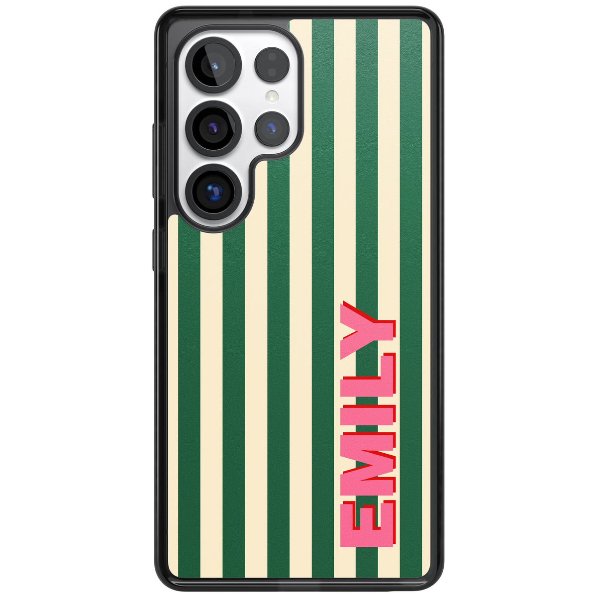 Personalised Wimbledon Stripe Samsung S25 Ultra / Samsung S26 Ultra Impact Black Phone Case front