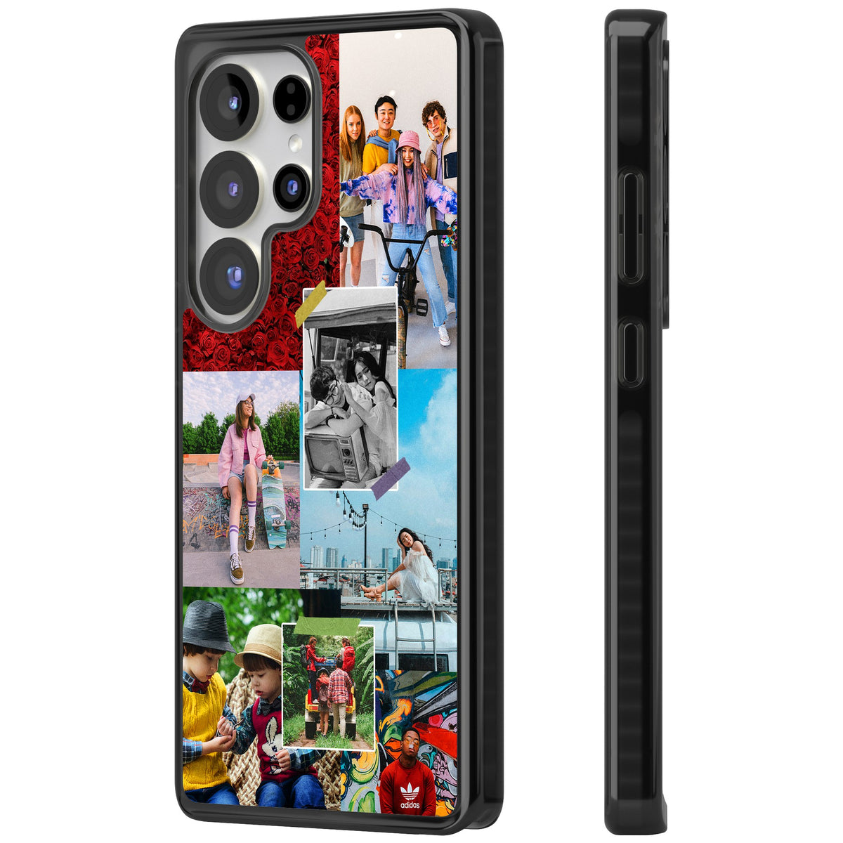 Personalised Photo Collage Samsung S25 Ultra / Samsung S26 Ultra Impact Black Phone Case side