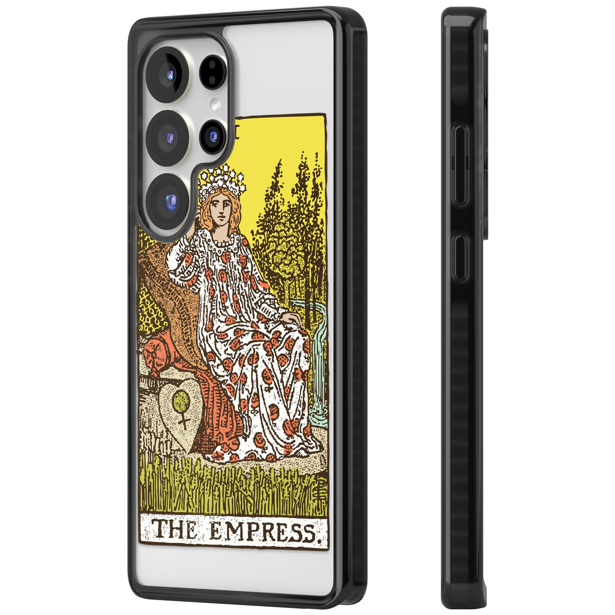 Personalised The Empress Tarot Card (Color) Samsung S25 Ultra / Samsung S26 Ultra Impact Black Phone Case side