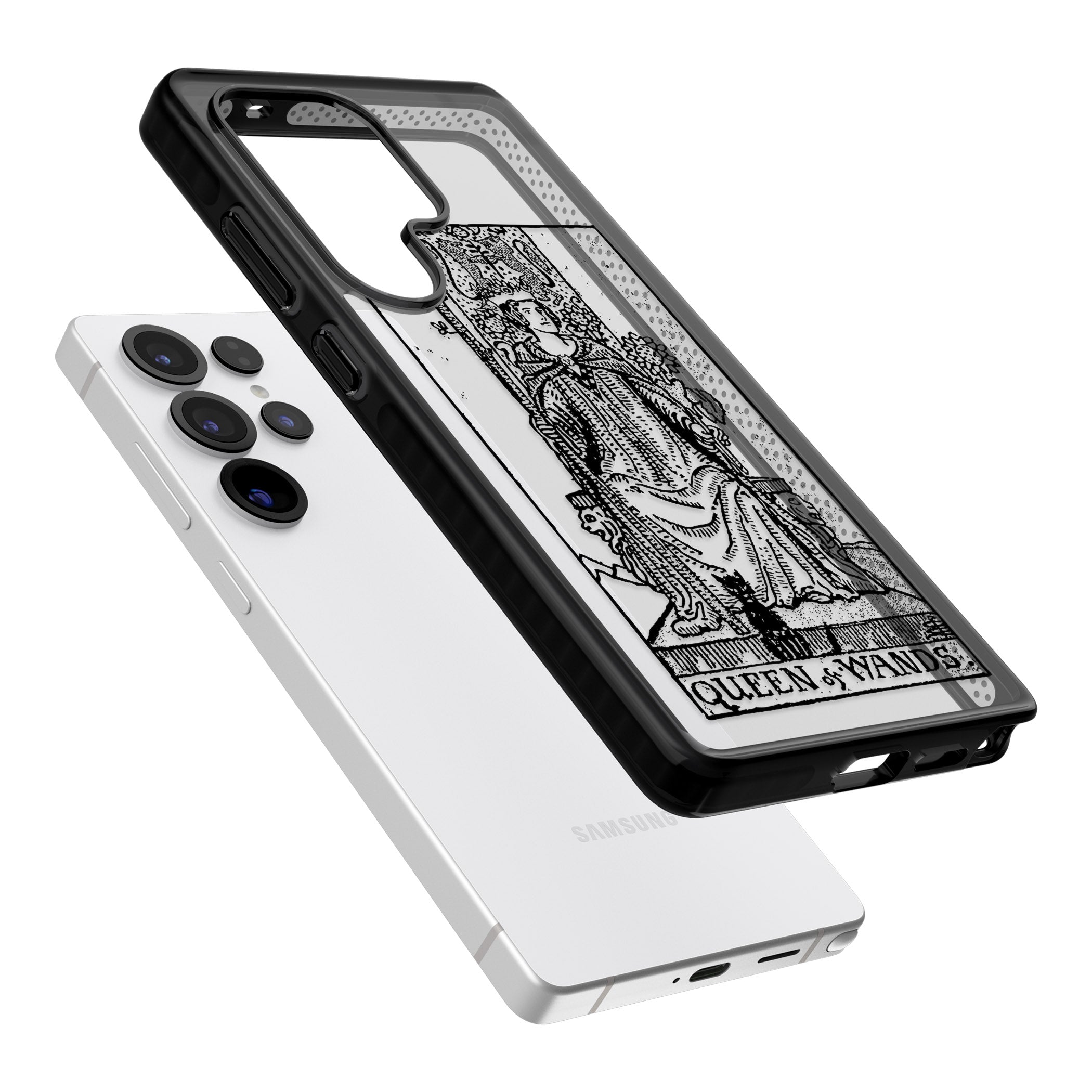 Personalised Queen Of Wands Tarot Card (Clear)