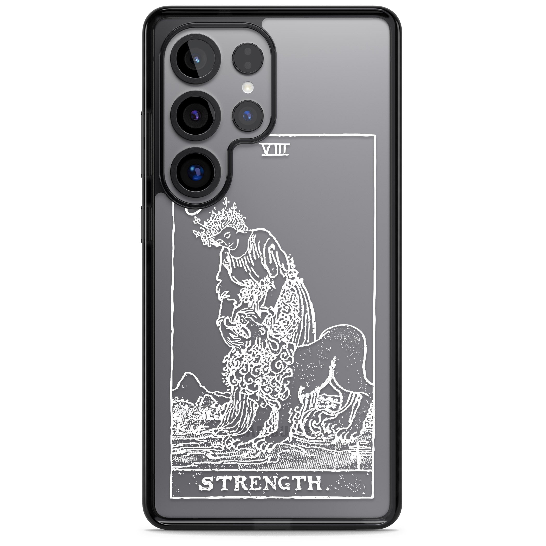 Personalised Strength Tarot Card (White)