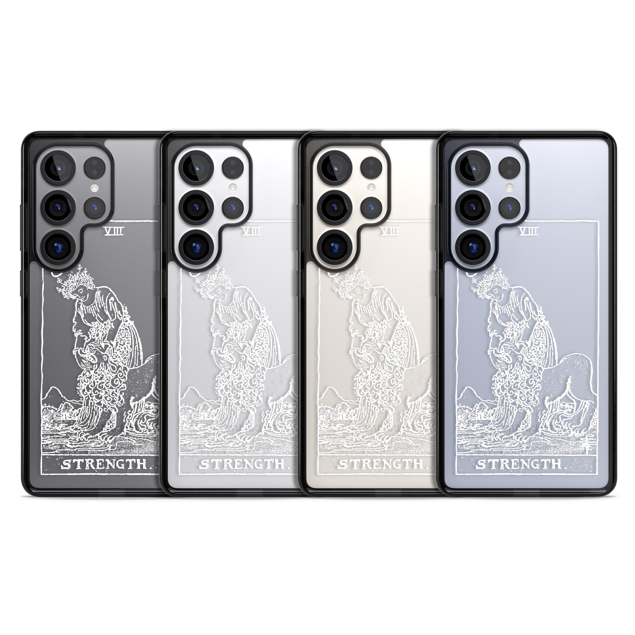 Personalised Strength Tarot Card (White)