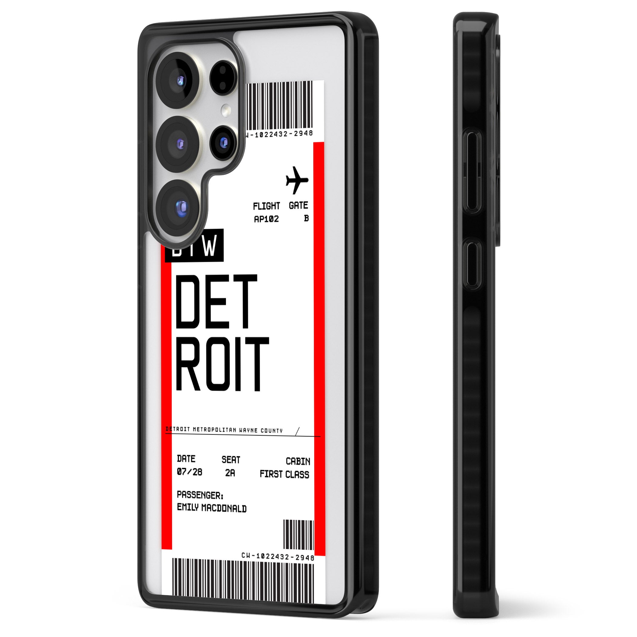Personalised Detroit Boarding Pass