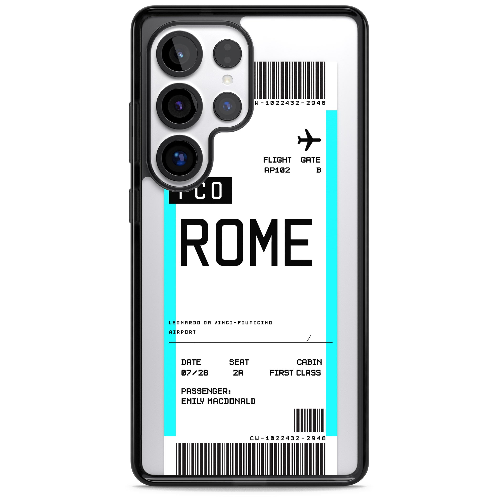 Personalised Rome Boarding Pass