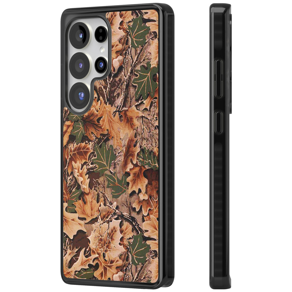 Leaves Camo Samsung S25 Ultra / Samsung S26 Ultra Impact Black Phone Case side