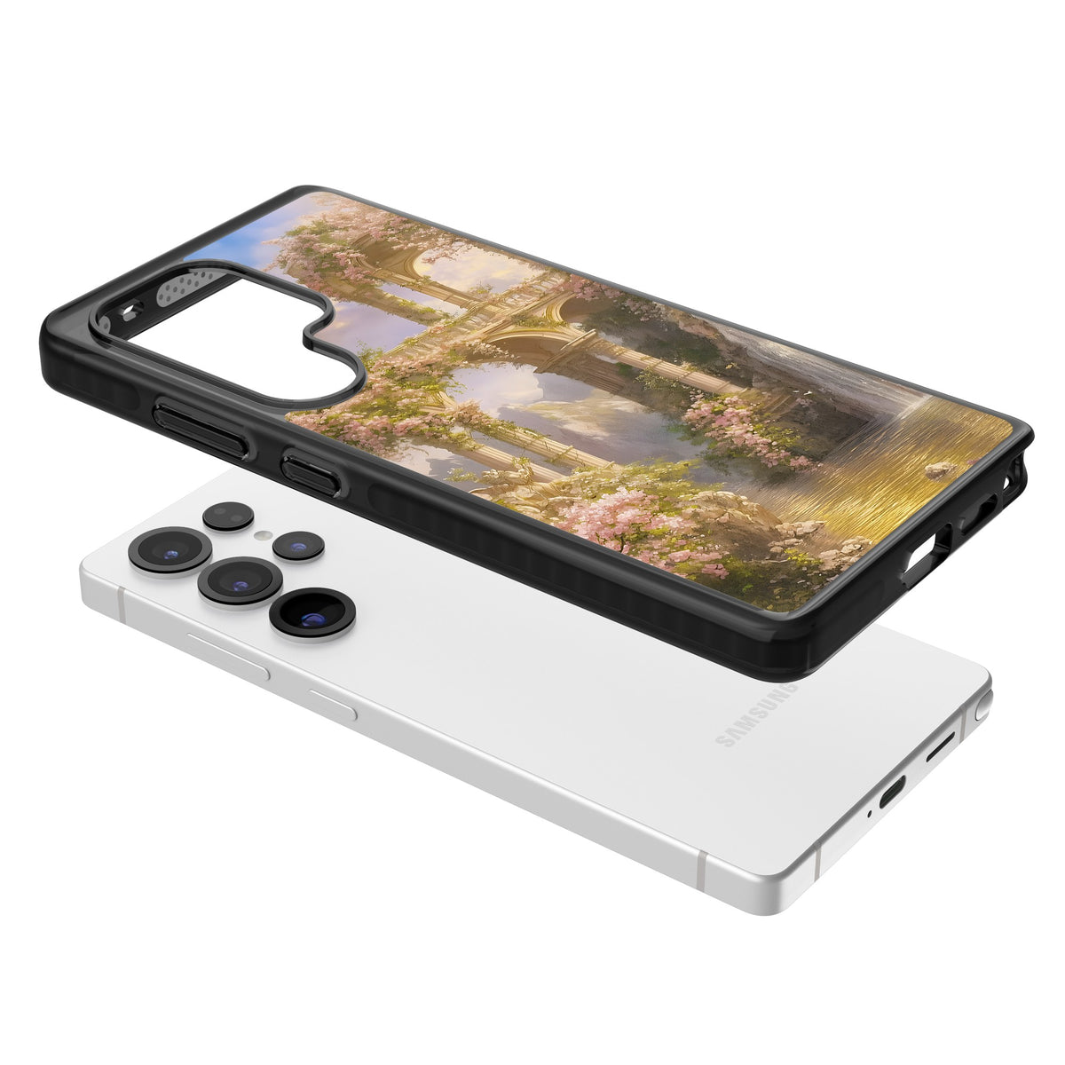 Castle River Samsung S25 Ultra / Samsung S26 Ultra Impact Black Phone Case angled